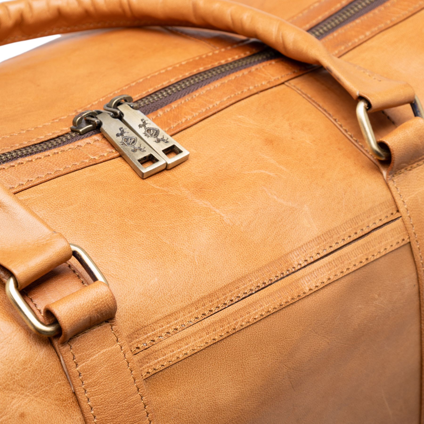 SID & VAIN Reisetasche Leder BERLIN hellbraun Weekender 49567
