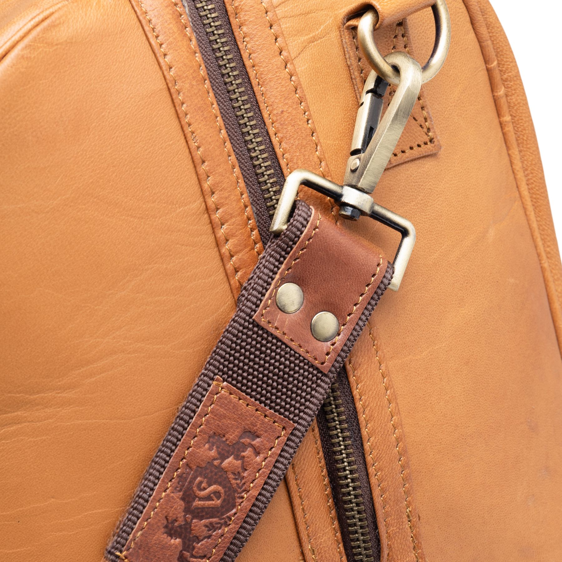 SID & VAIN Reisetasche Leder BERLIN hellbraun Weekender 49566