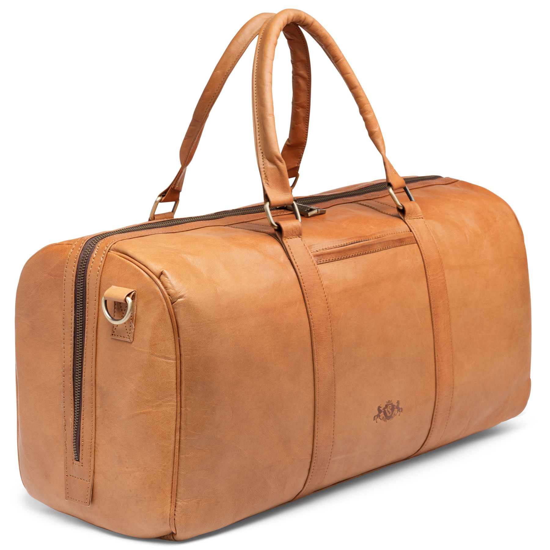 SID & VAIN Reisetasche Leder BERLIN hellbraun Weekender 49565