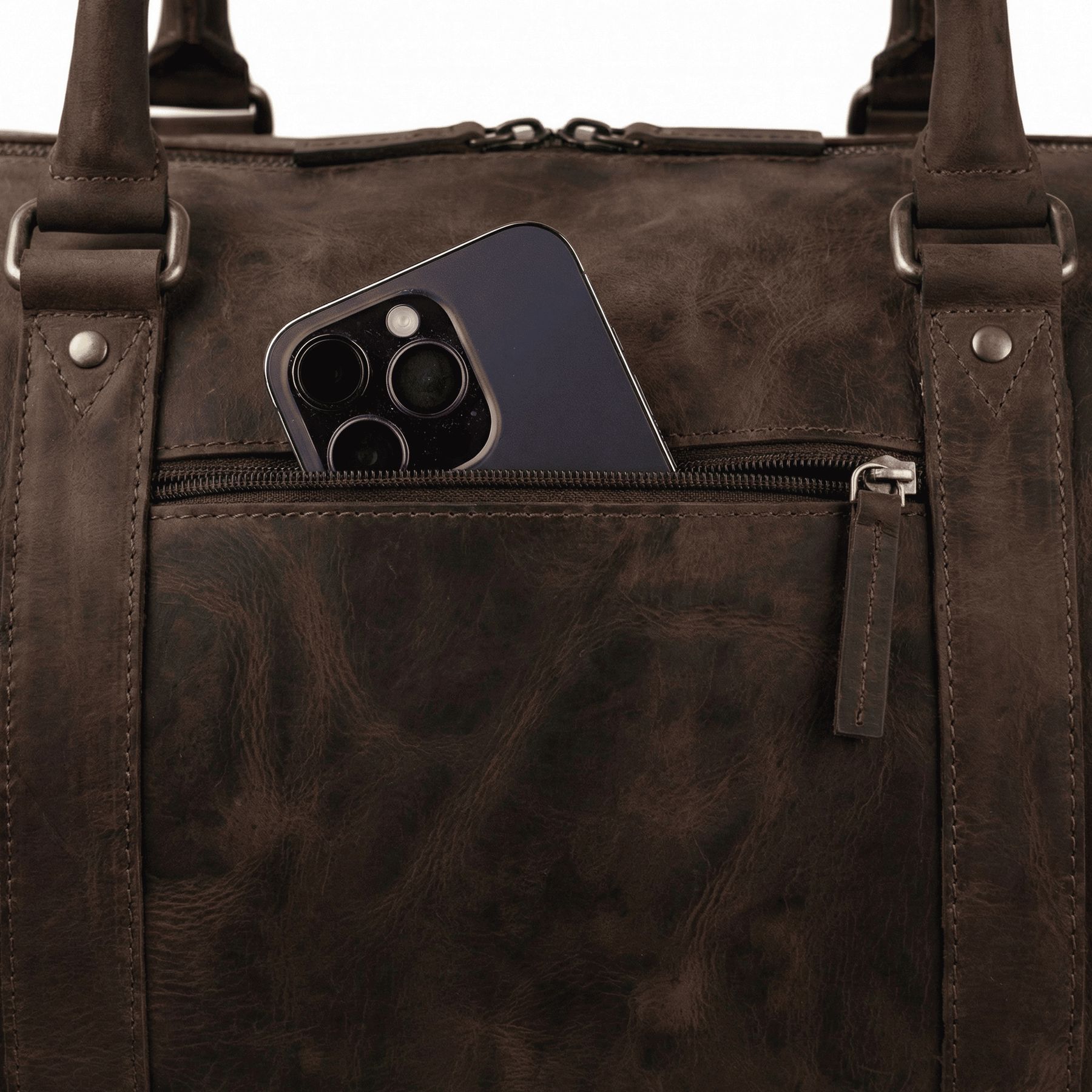 6373-SID & VAIN travel-weekender - XL - NT-68 - HANK 408-Choco HUNTER-Detail-5