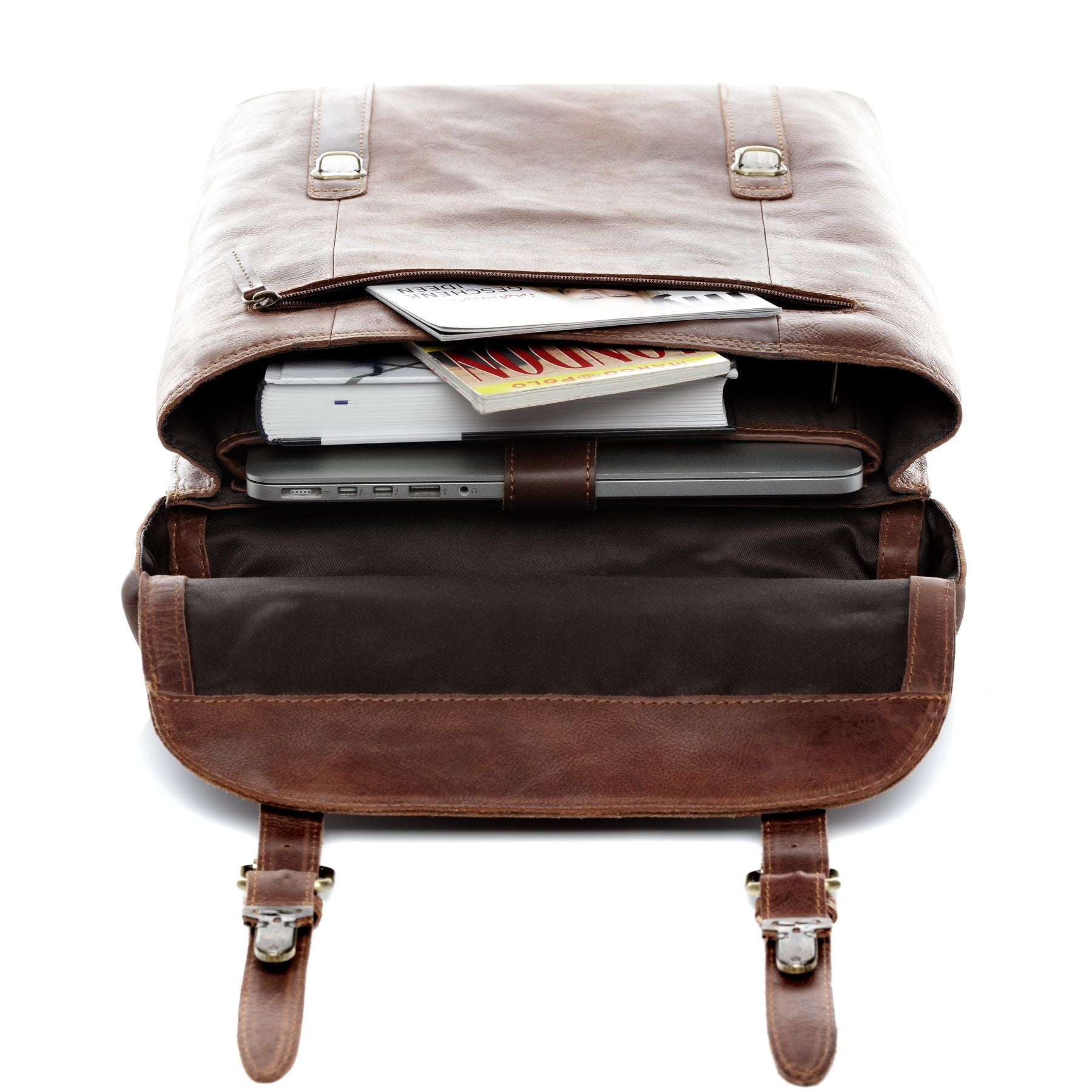 SID & VAIN Rucksack Leder ETON braun-cognac 20867