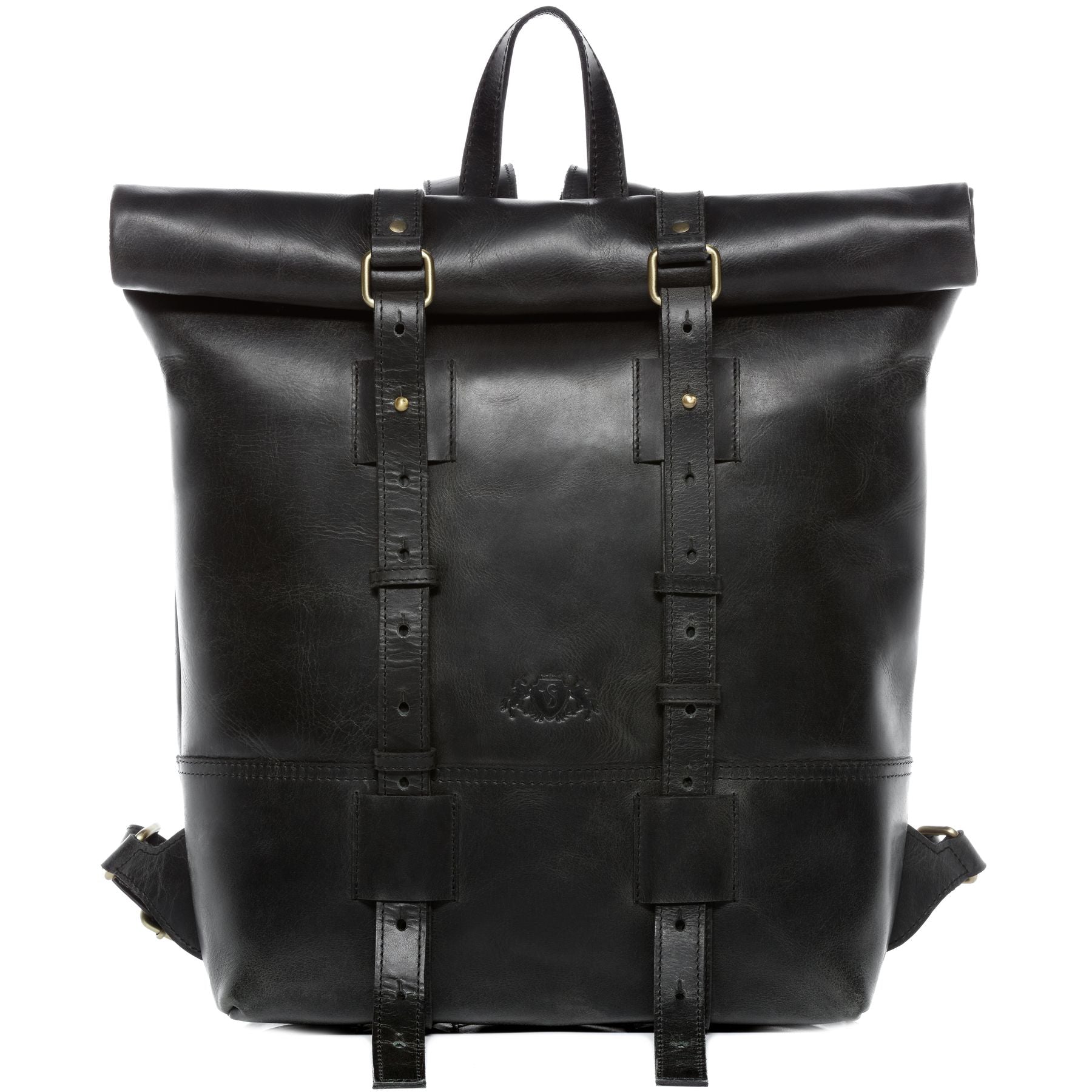 SID & VAIN Rucksack Leder XXL CHAZ schwarz-vintage 24068