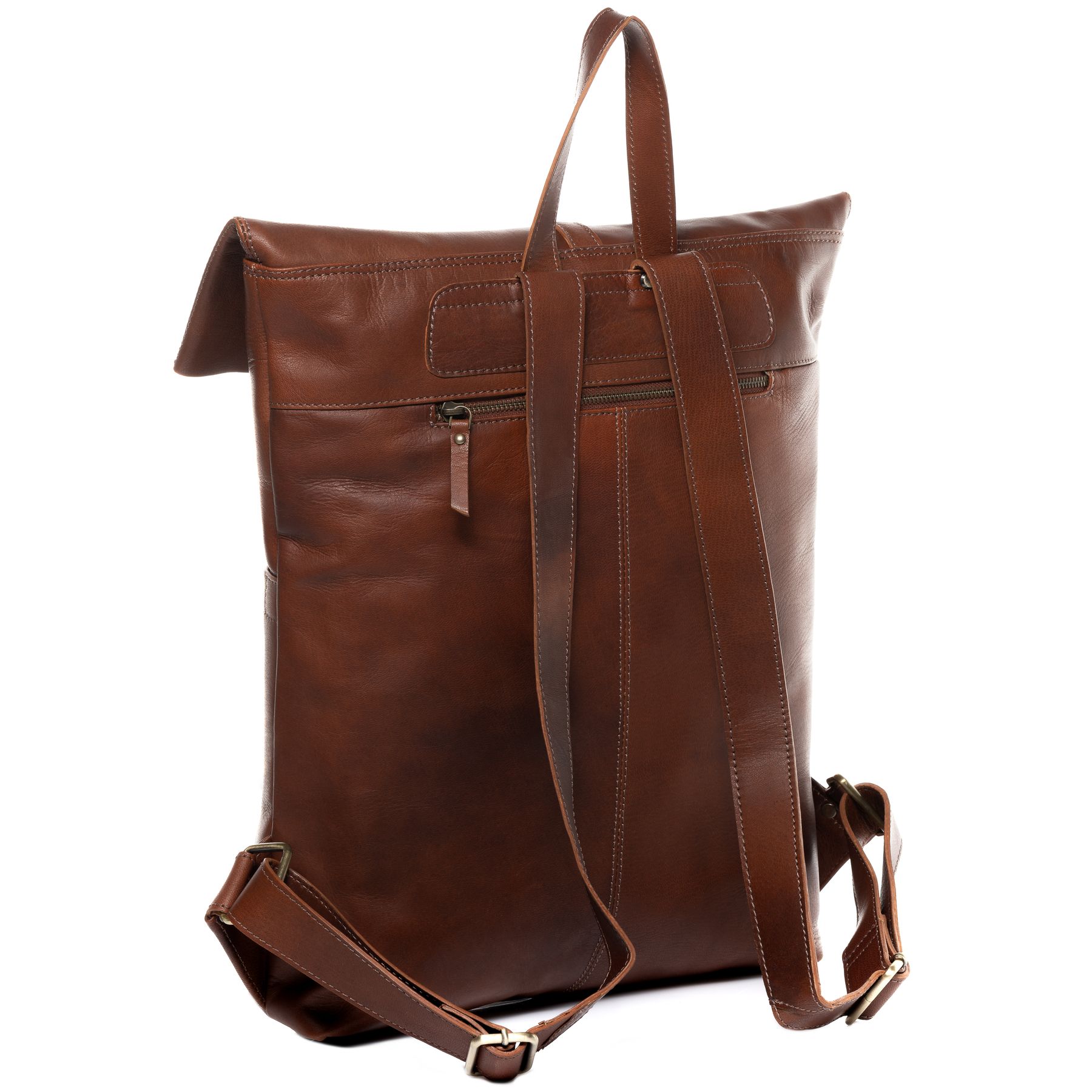 SID & VAIN Rucksack Leder XXL CLAY chestnut 34709