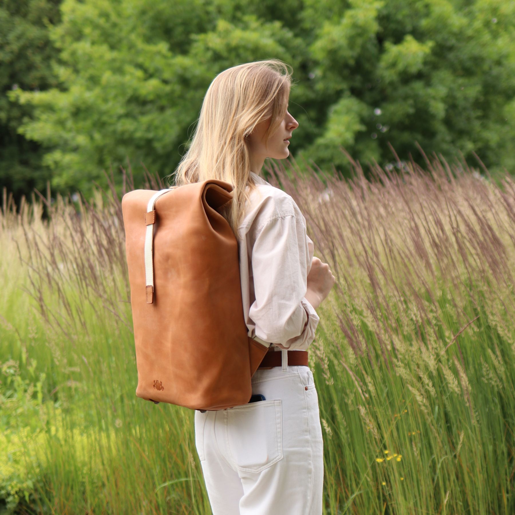 SID & VAIN Rucksack Leder DAMIAN natural-light-tan 34744