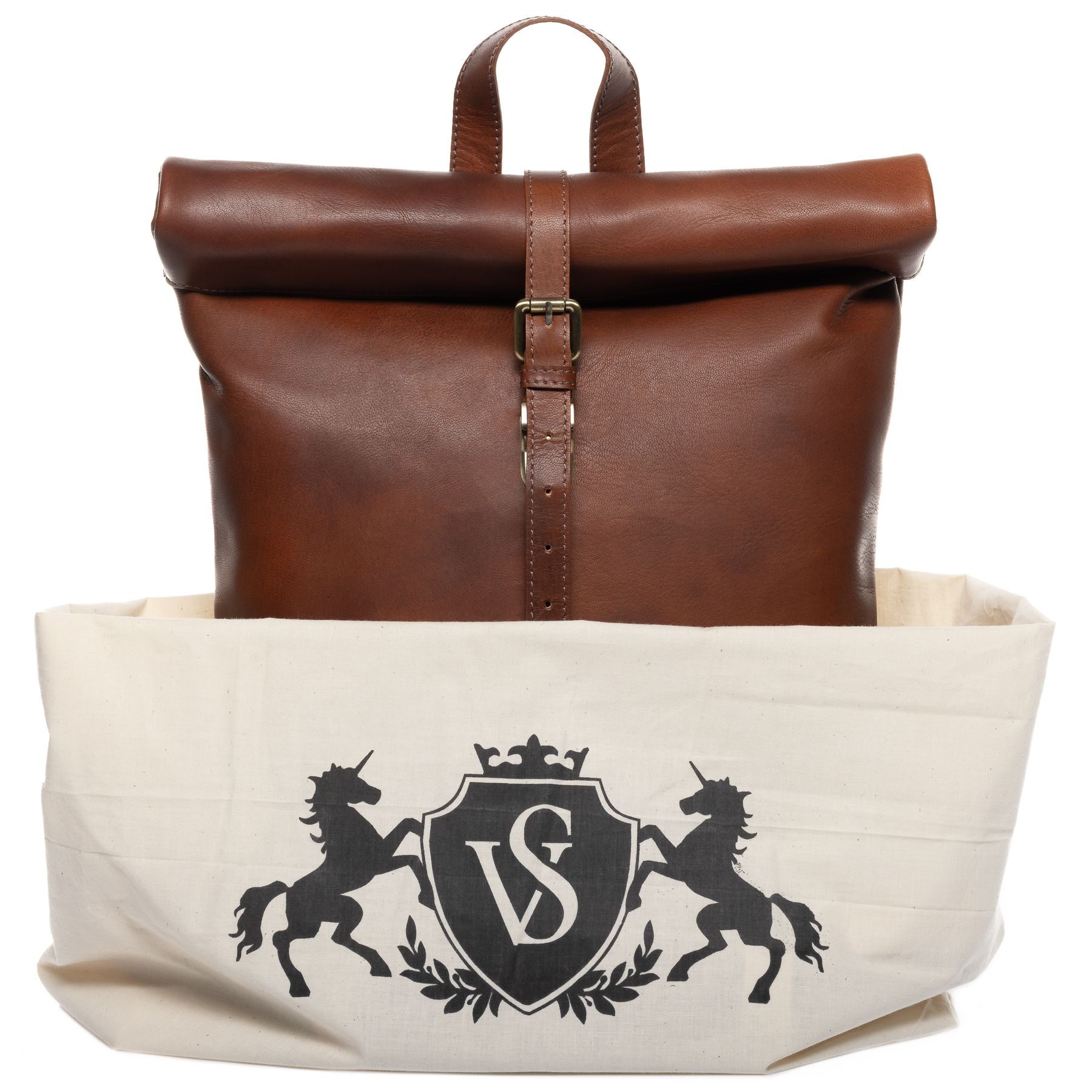 SID & VAIN Rucksack Leder JAY chestnut 34693
