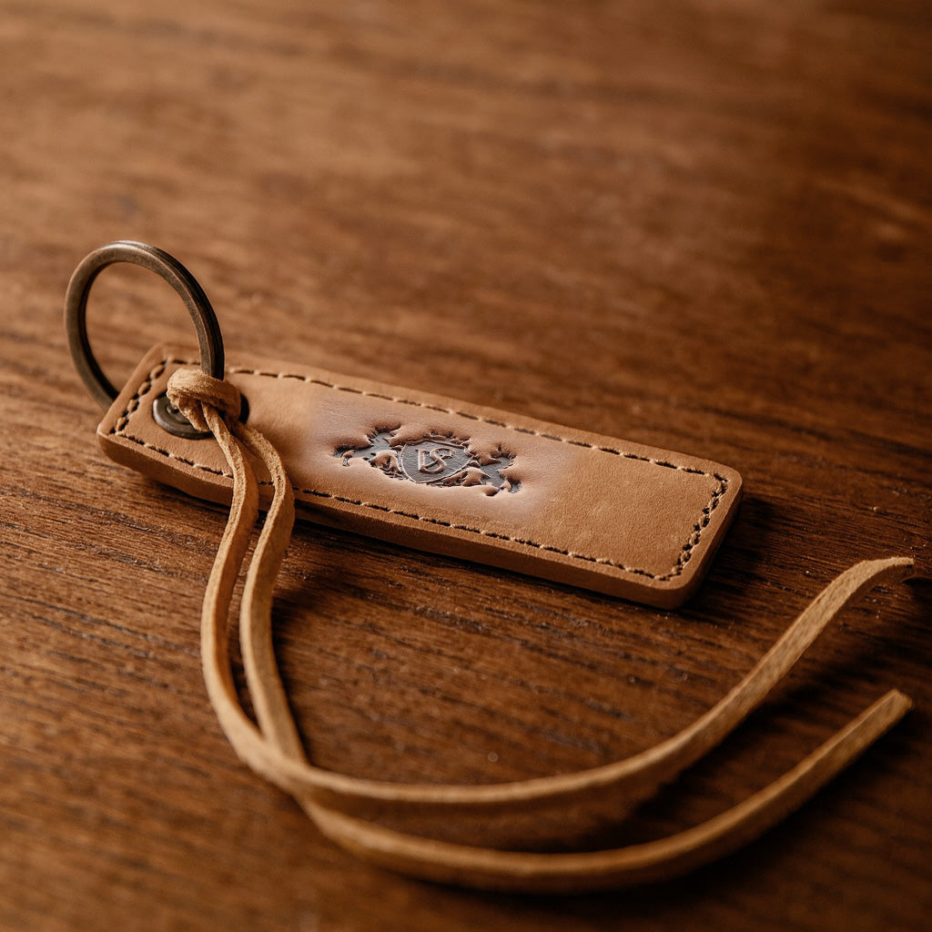 SID & VAIN Schlüsselband Leder EMO braun Lederband  50104