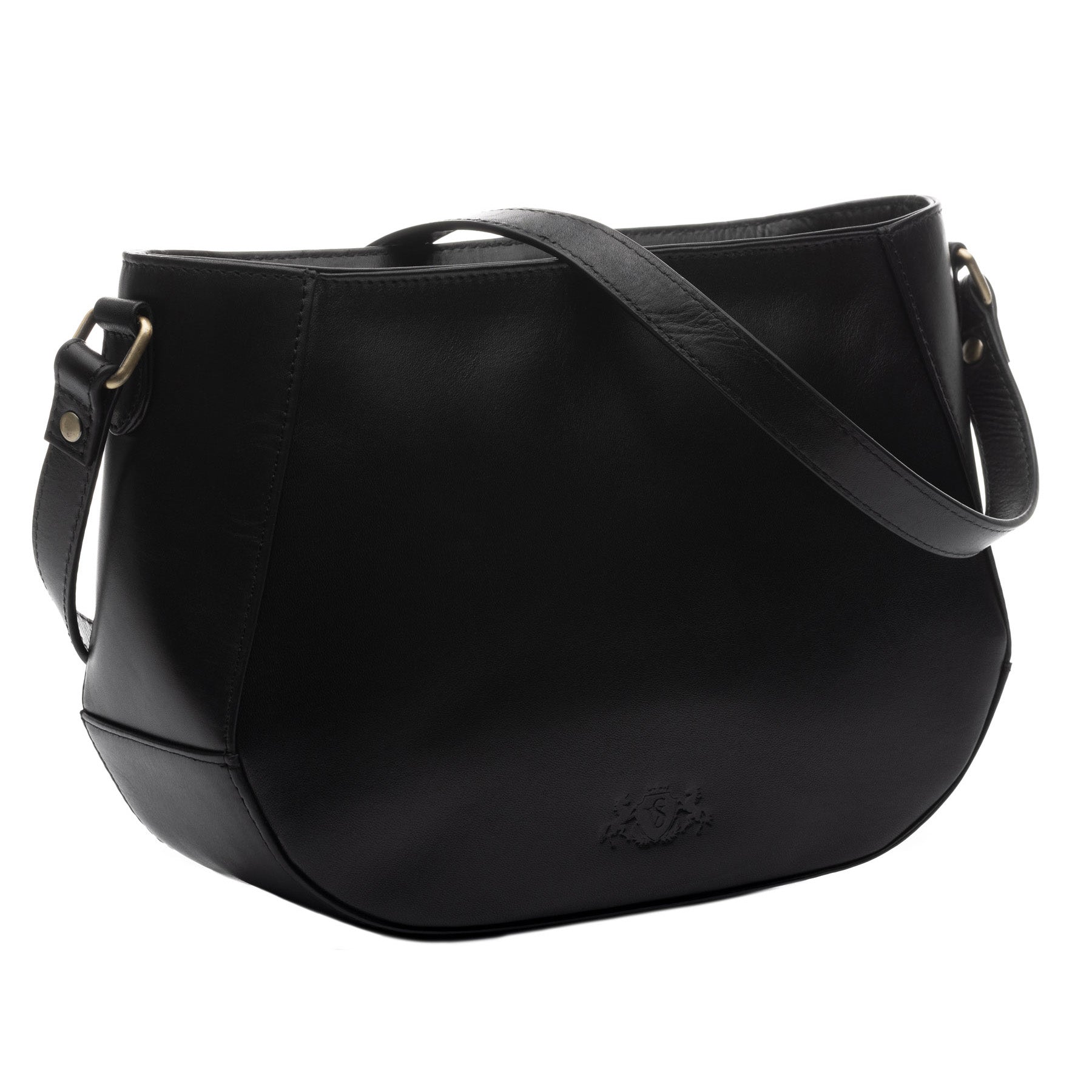 SID & VAIN Schultertasche Leder ALBANY schwarz oder braun 38855