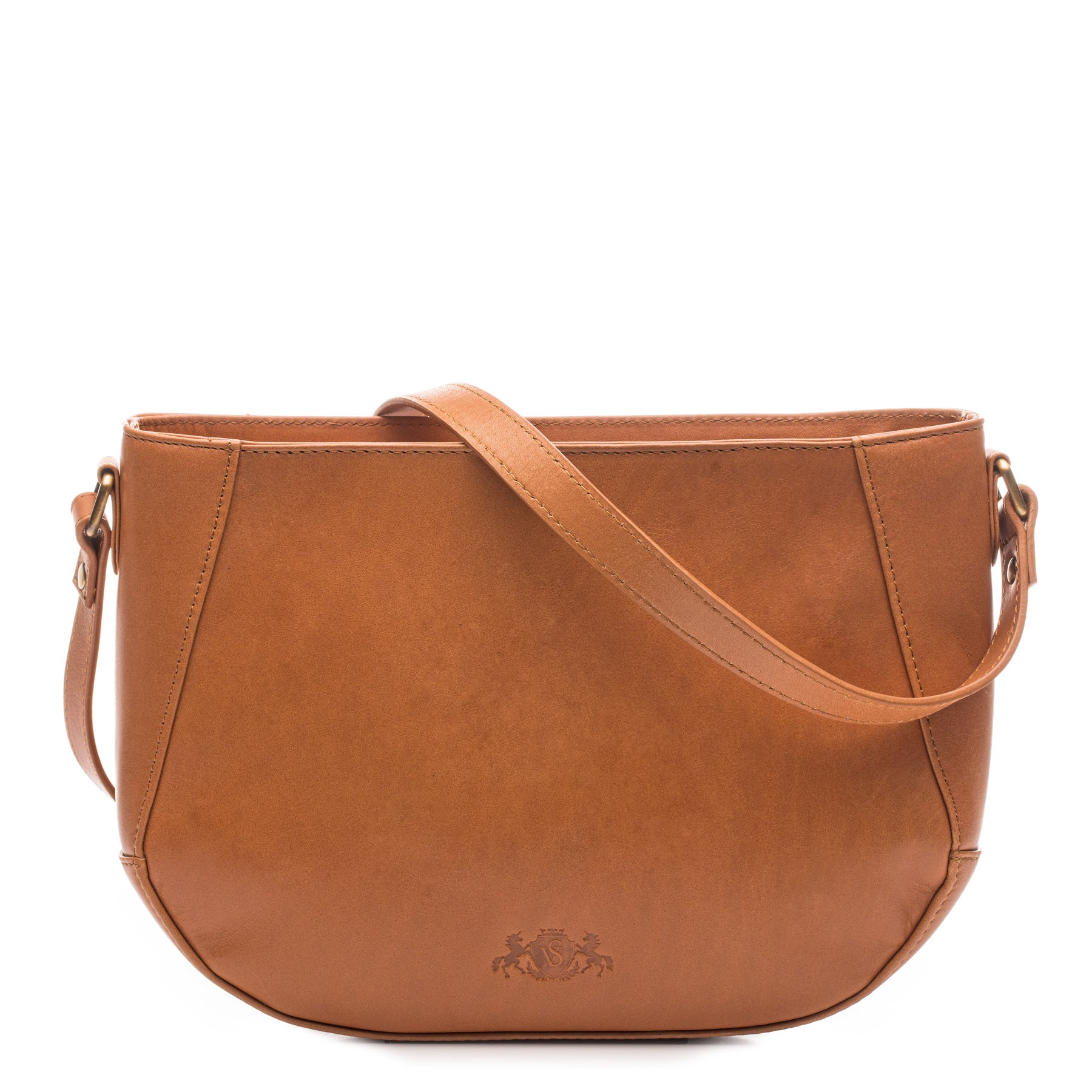 SID & VAIN Schultertasche Leder ALBANY schwarz oder braun 38861