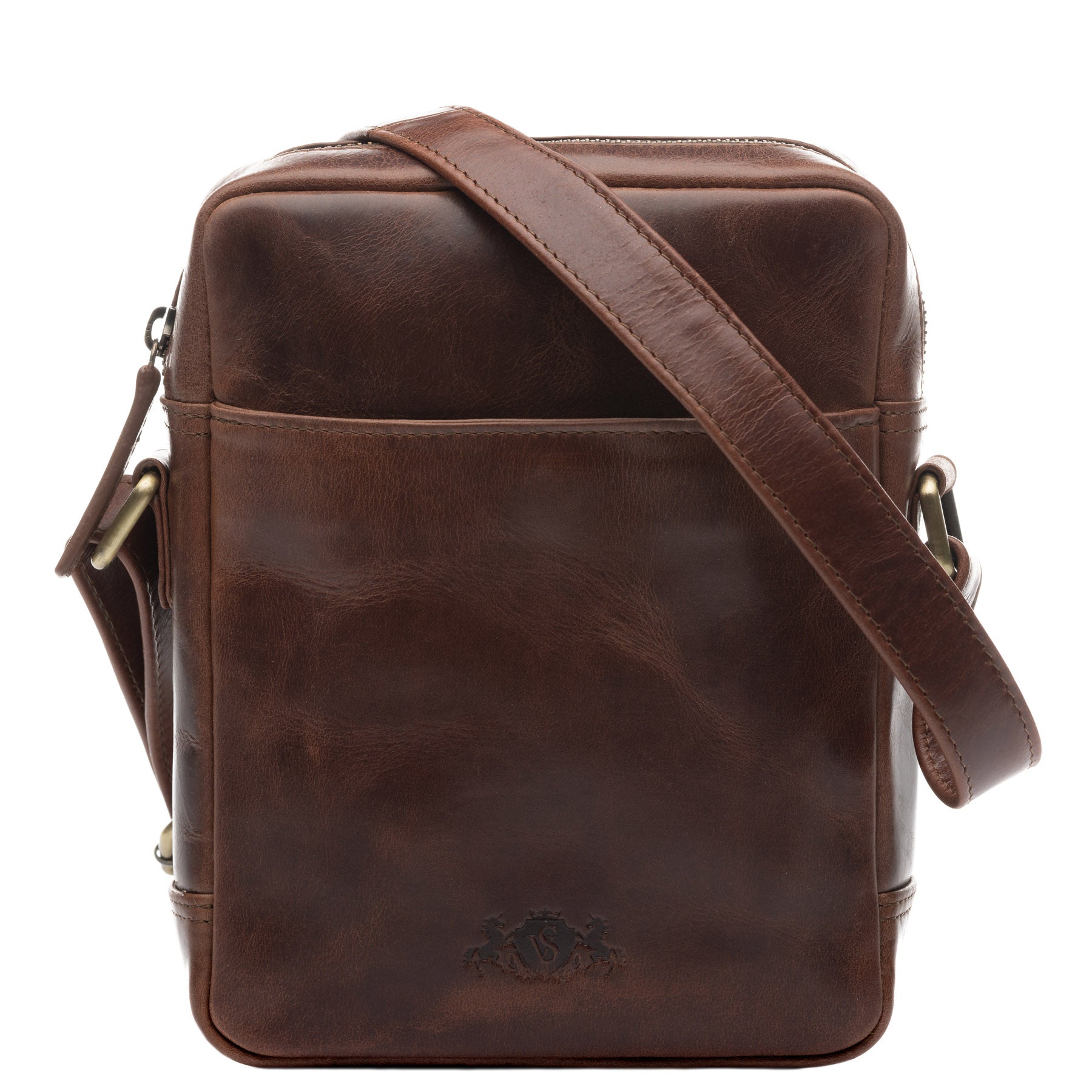 SID & VAIN Umhängetasche Leder DUBLIN braun oder schwarz 39002