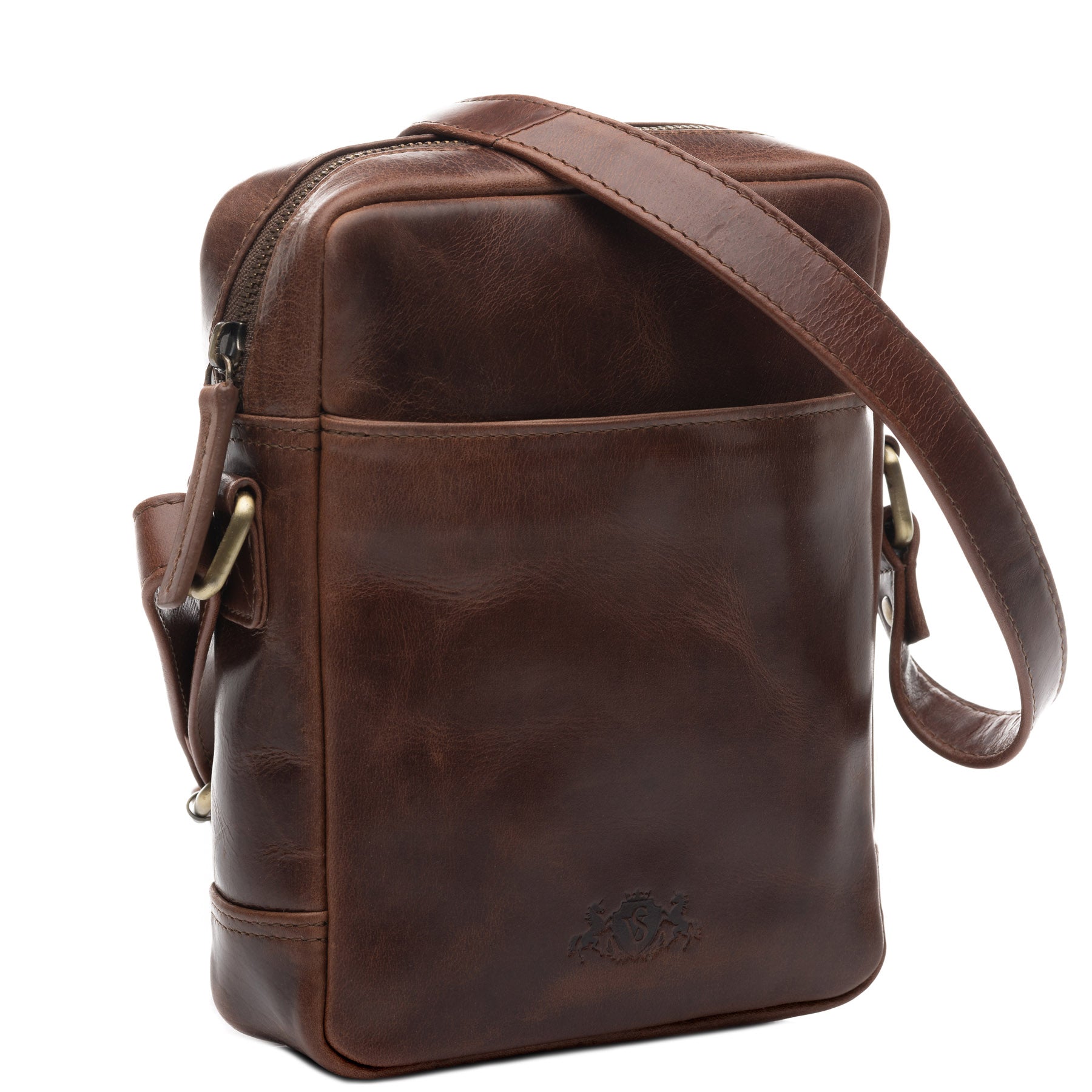 SID & VAIN Umhängetasche Leder DUBLIN braun oder schwarz 39003