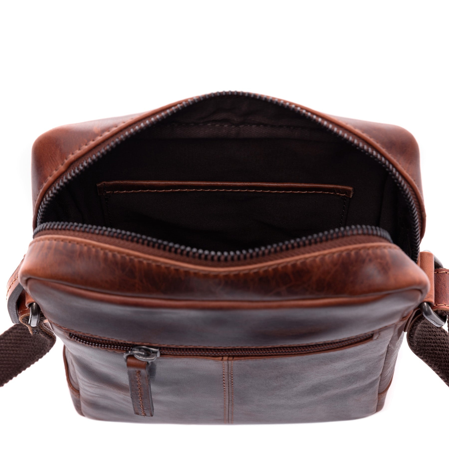 SID & VAIN Umhängetasche Leder DUBLIN braun oder schwarz 45717