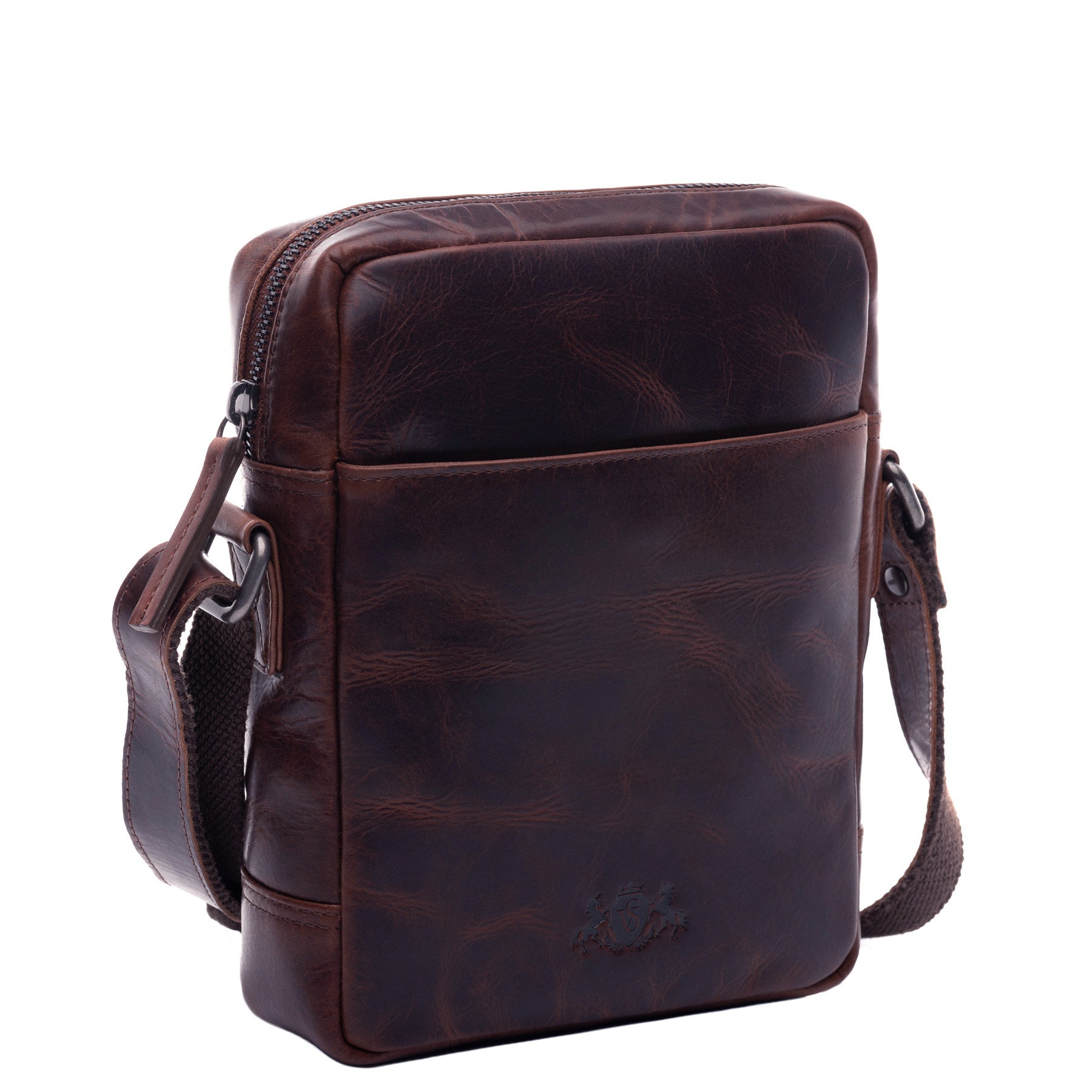 SID & VAIN Umhängetasche Leder DUBLIN braun oder schwarz 45738