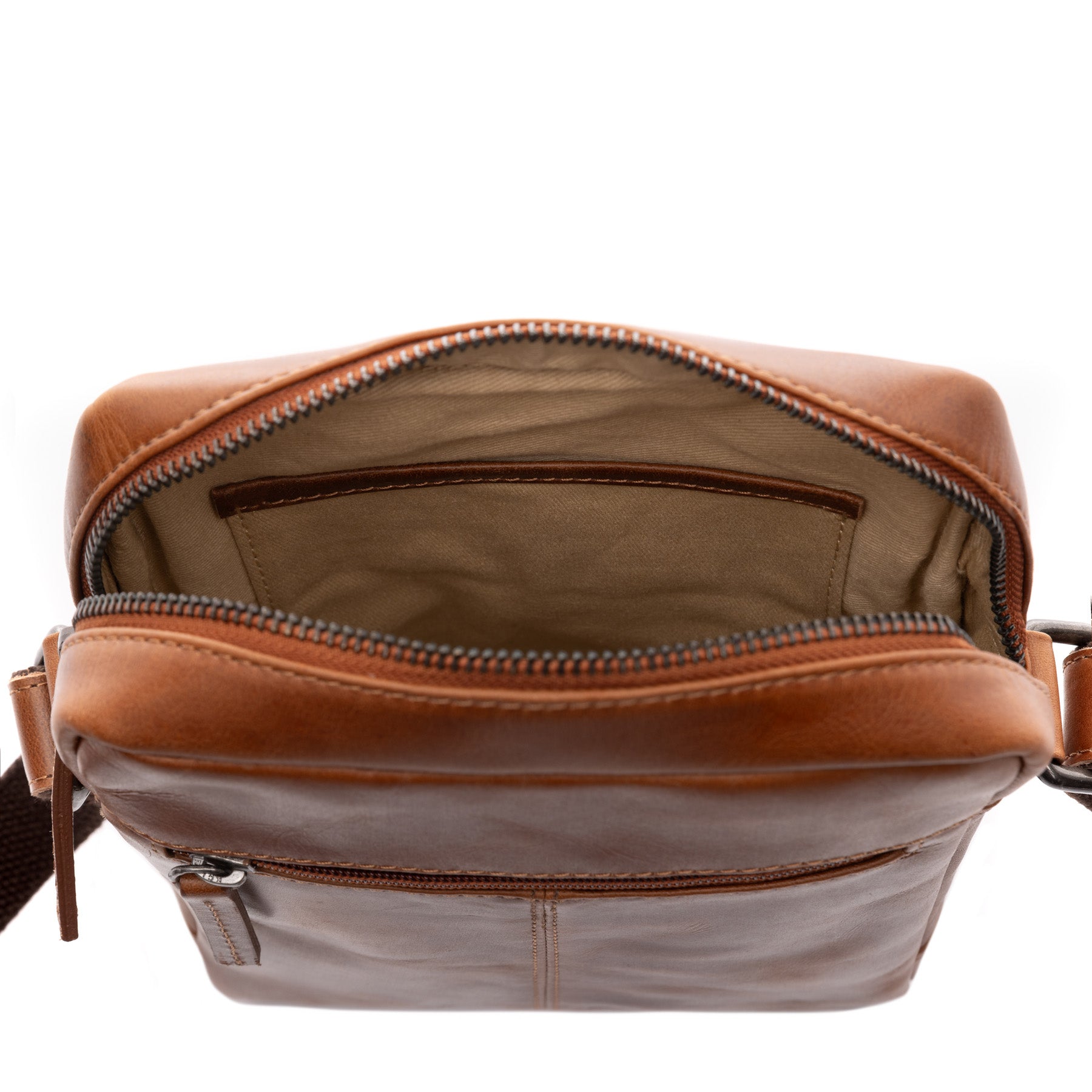 SID & VAIN Umhängetasche Leder DUBLIN braun oder schwarz 45573