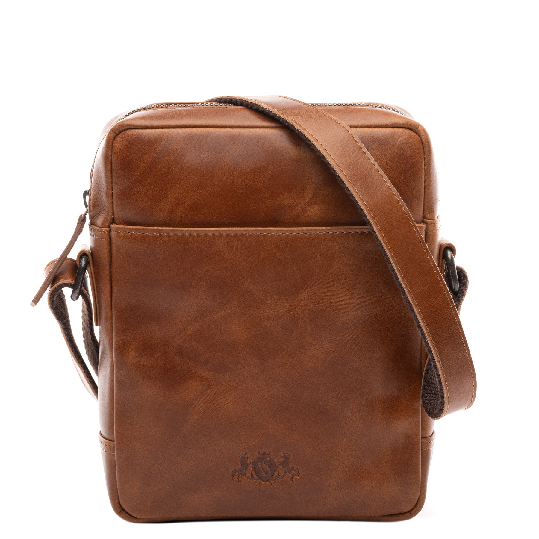 SID & VAIN Umhängetasche Leder DUBLIN braun oder schwarz 45575