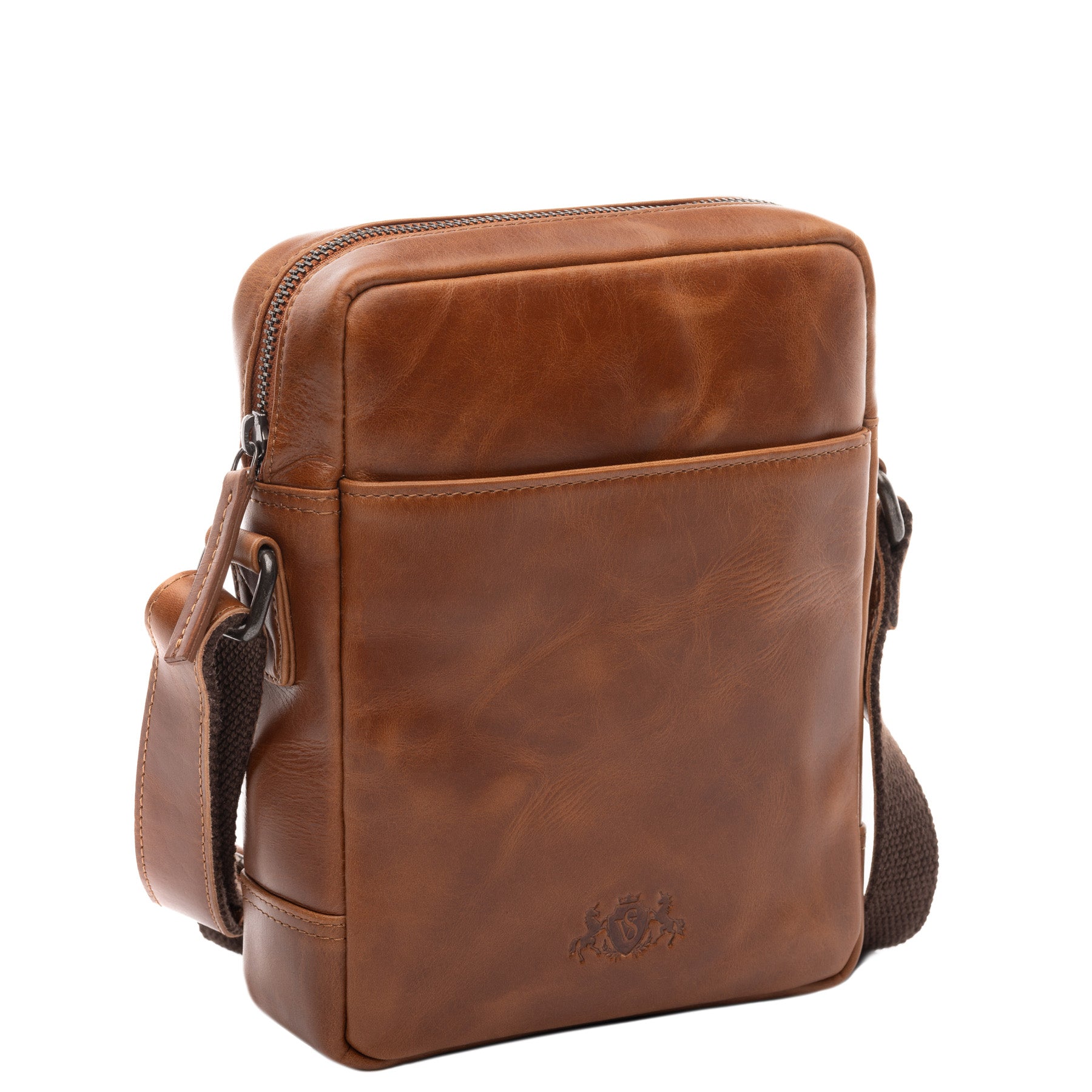 SID & VAIN Umhängetasche Leder DUBLIN braun oder schwarz 45576