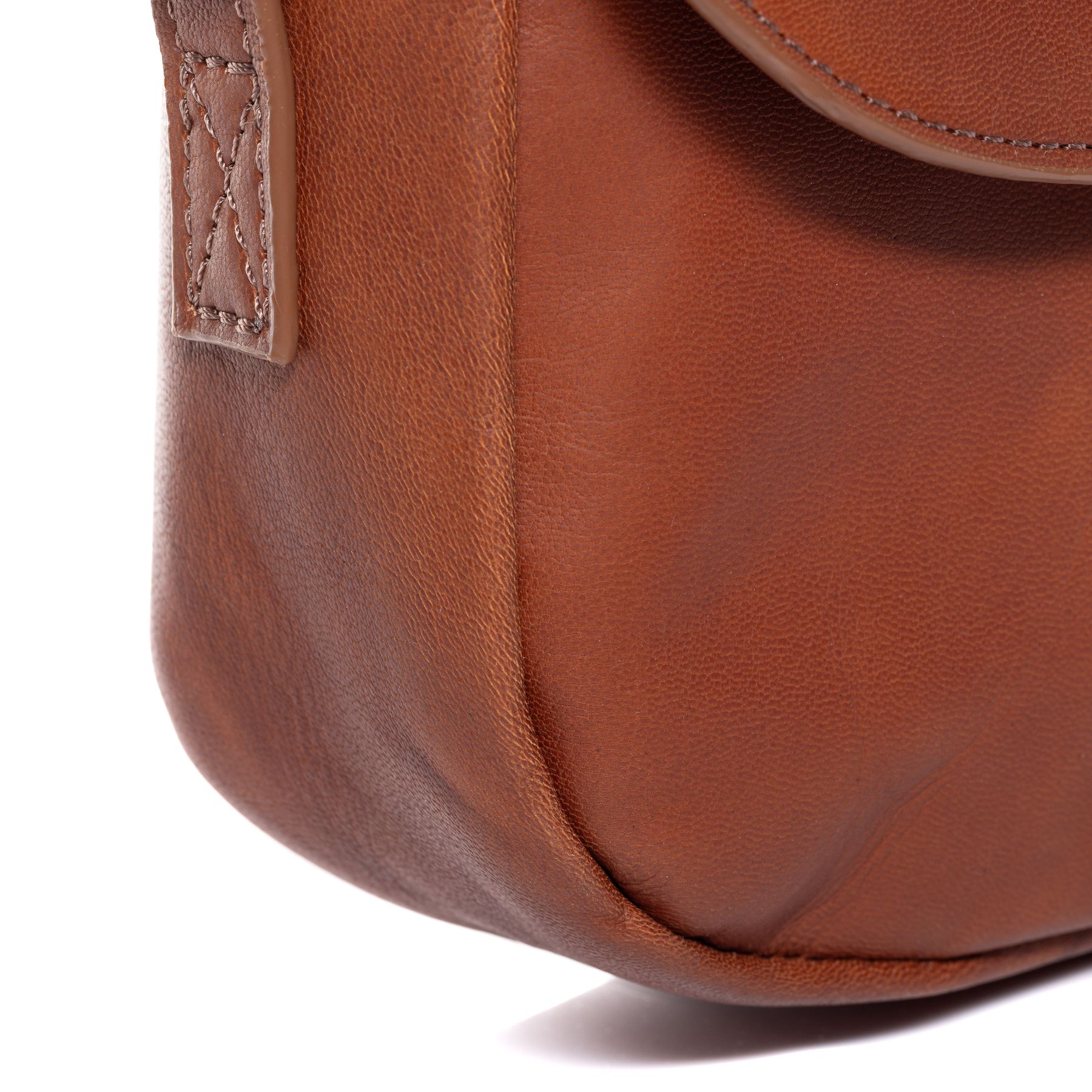 SID & VAIN Schultertasche Leder & Umhängetasche Leder klein ELLIE chestnut 42017