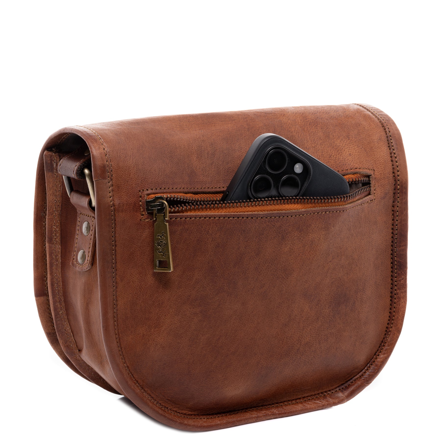 SID & VAIN Schultertasche Leder HAZEL braun Umhängetasche 43855