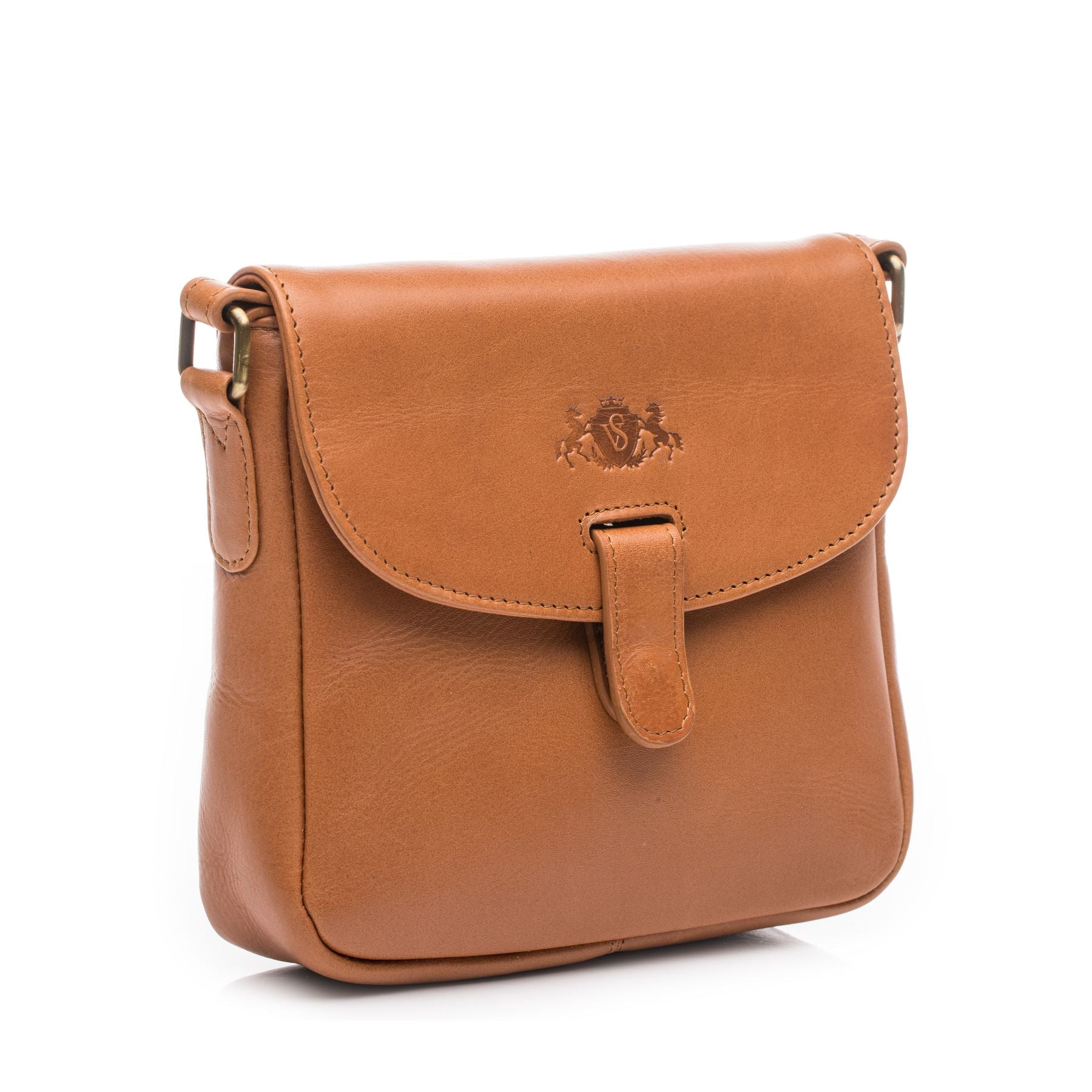 SID & VAIN Schultertasche Leder & Umhängetasche Leder klein IVY light-tan 39046