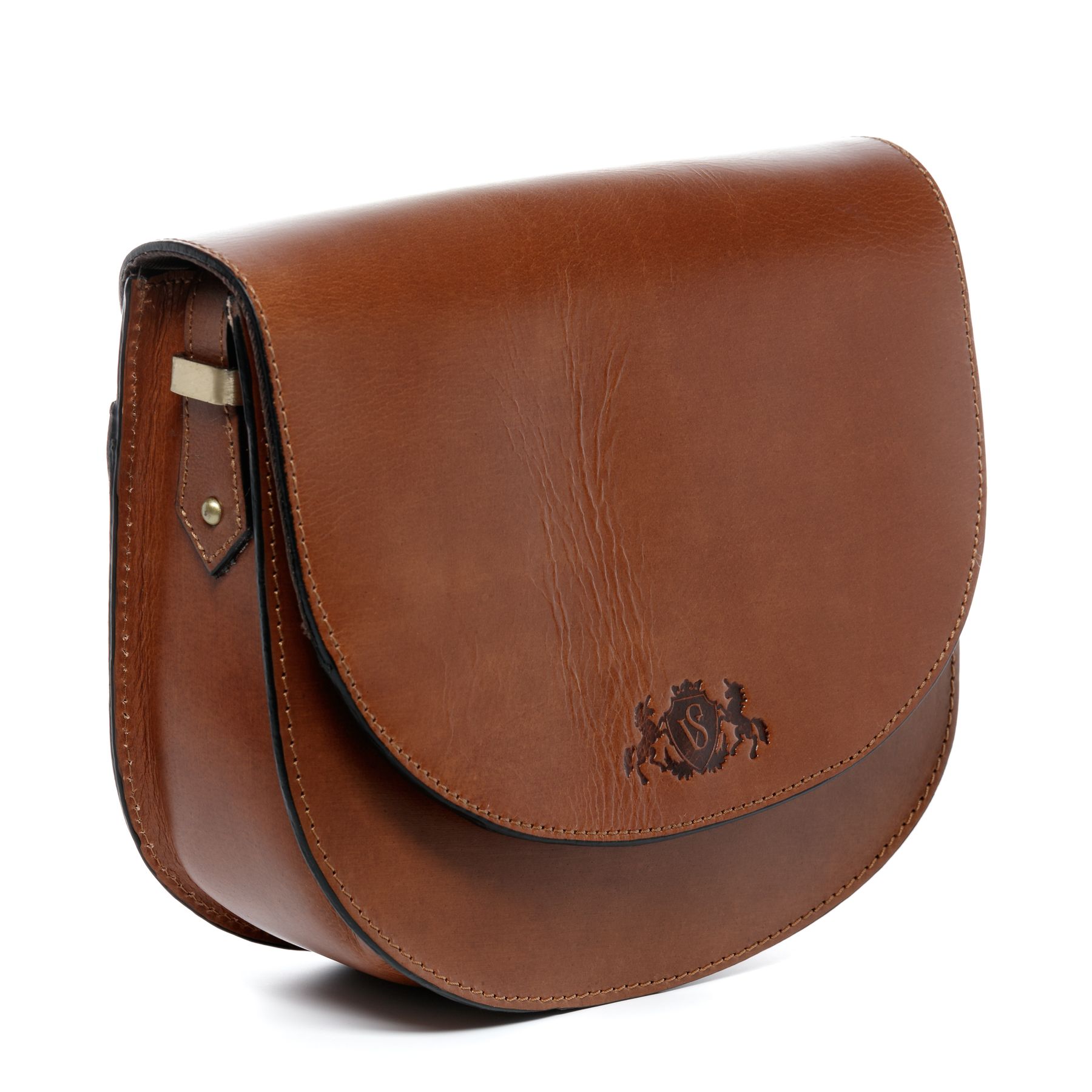 SID & VAIN Schultertasche Leder & Umhängetasche Leder TRISH tan-cognac 16708