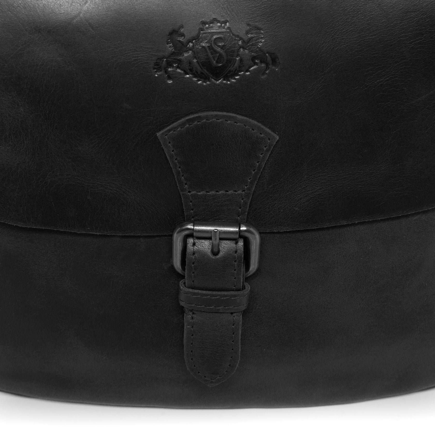 SID & VAIN Schultertasche Leder & Umhängetasche Leder YALE schwarz 25582