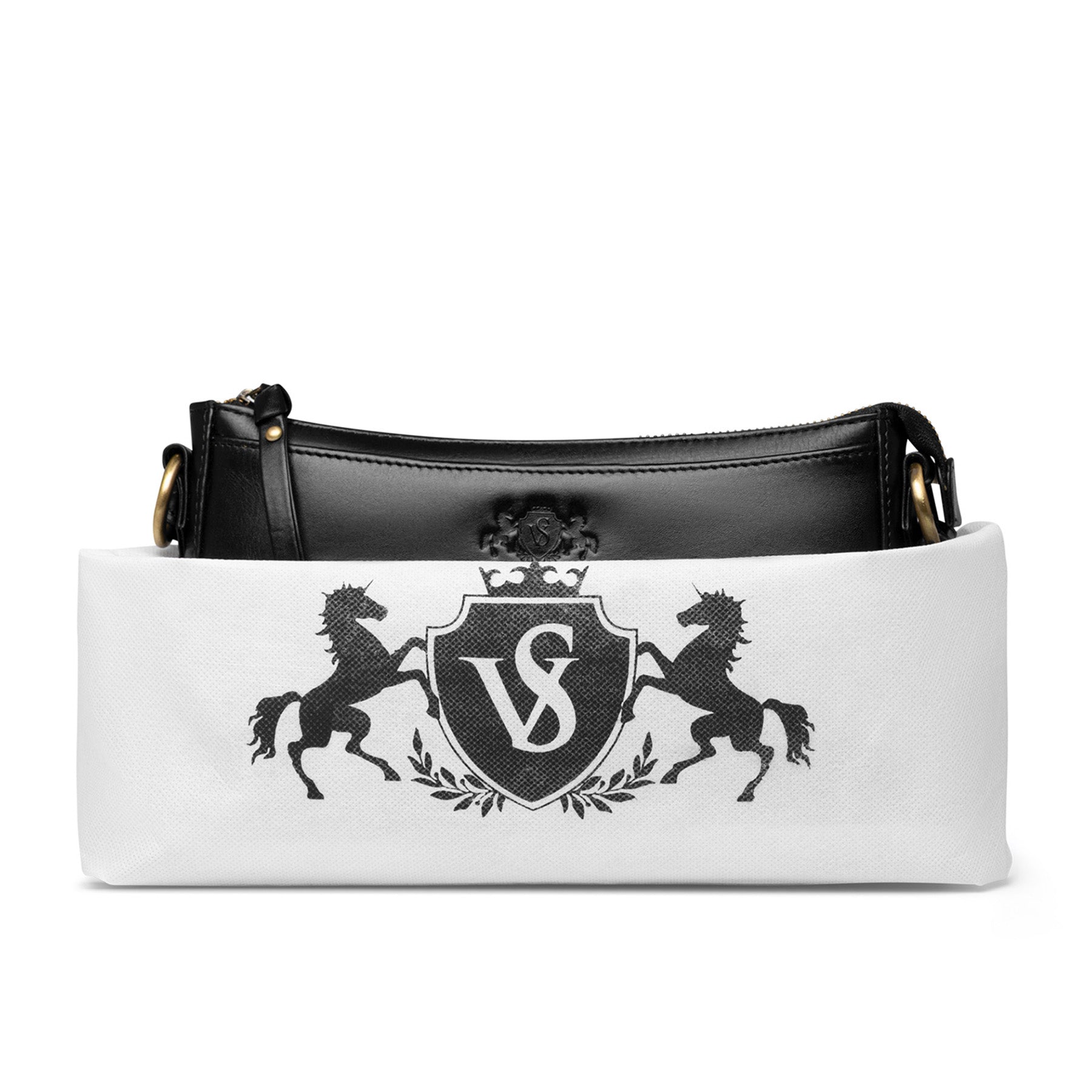 NIBY Schultertasche Glatt schwarz verpackt