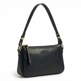 NIBY Schultertasche Glatt schwarz Gal