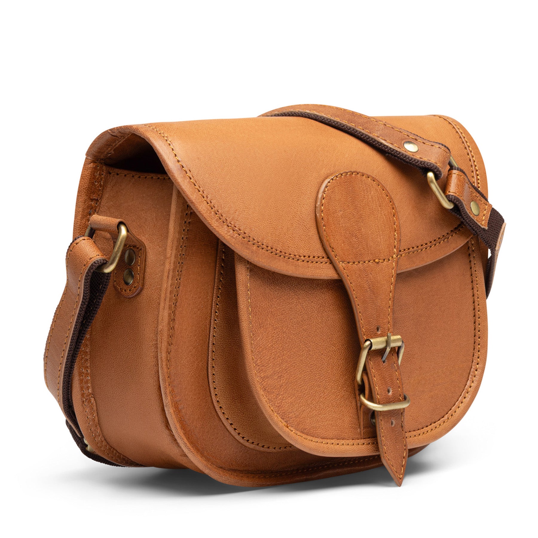 LORI brown goatskin shoulder bag