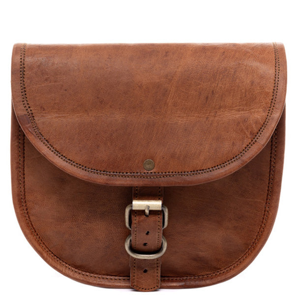 SID & VAIN Umhängetasche Leder AUBREY braun Schultertasche 1