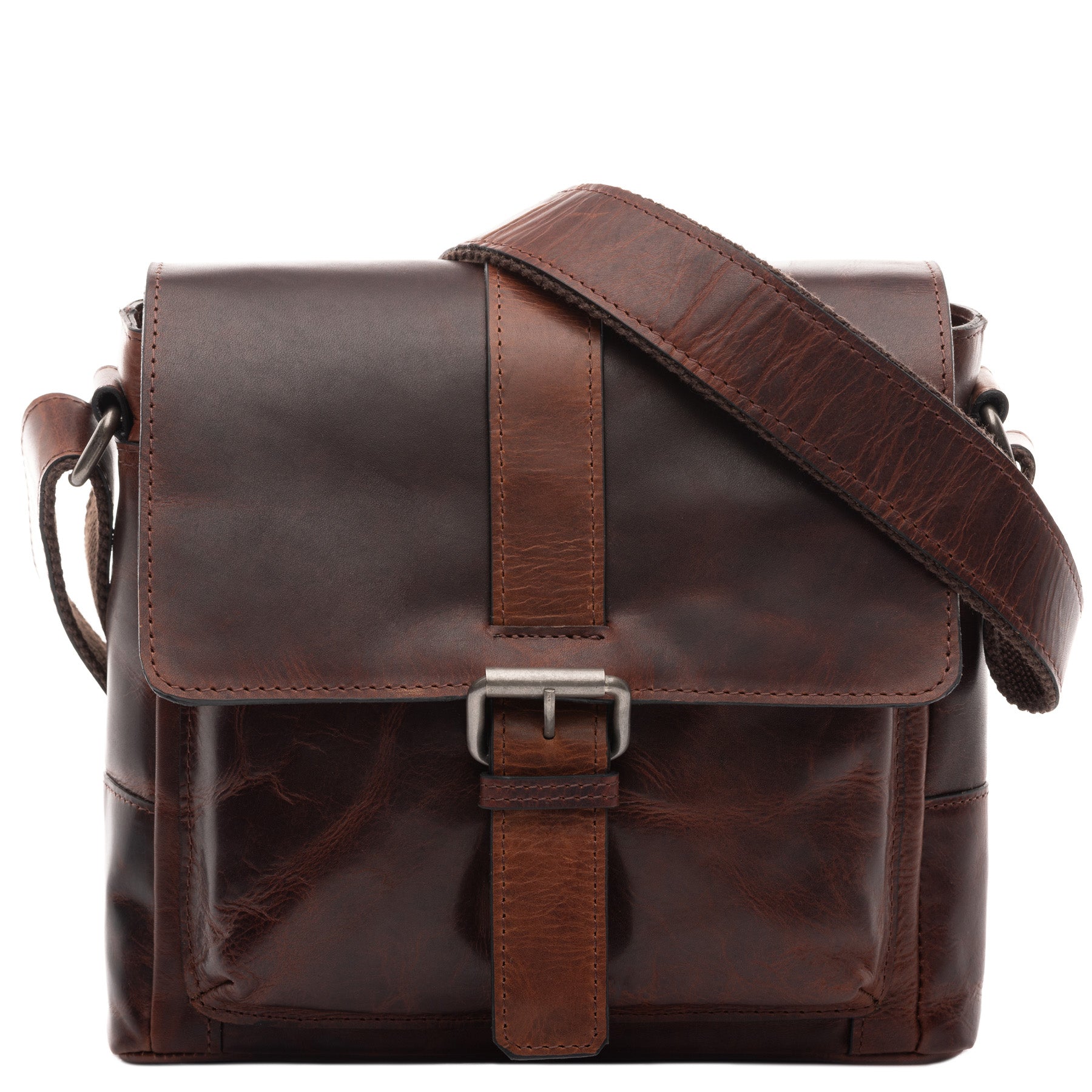 SID & VAIN Messenger Bag Leder GRAHAM kastanienbraun 45630