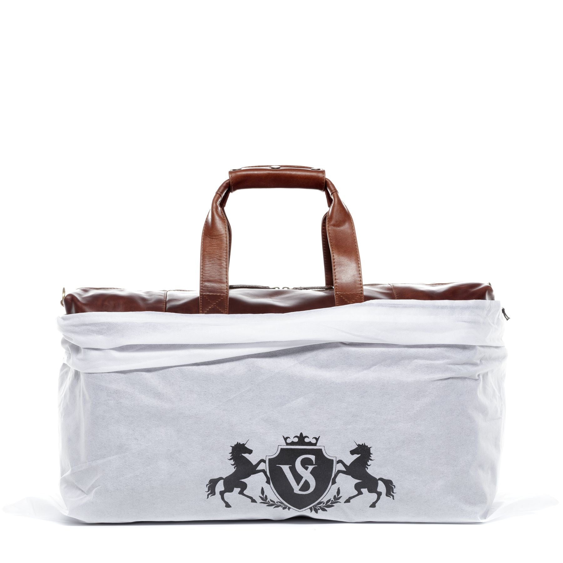 SID & VAIN Reisetasche Leder-removable-handle XL BRISTOL SIDE brown 32708