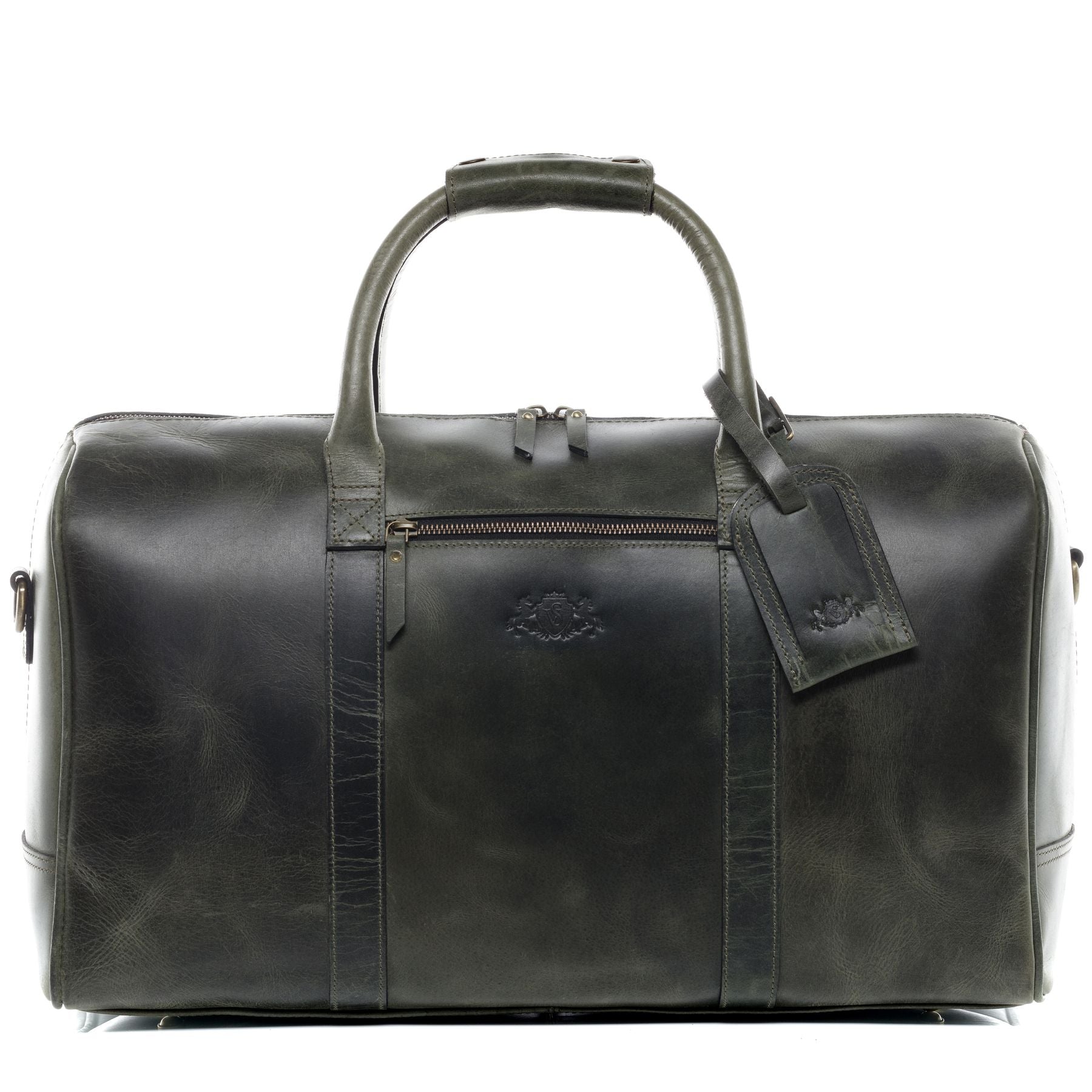 SID & VAIN Reisetasche Leder XL CHAD green-vintage 20790