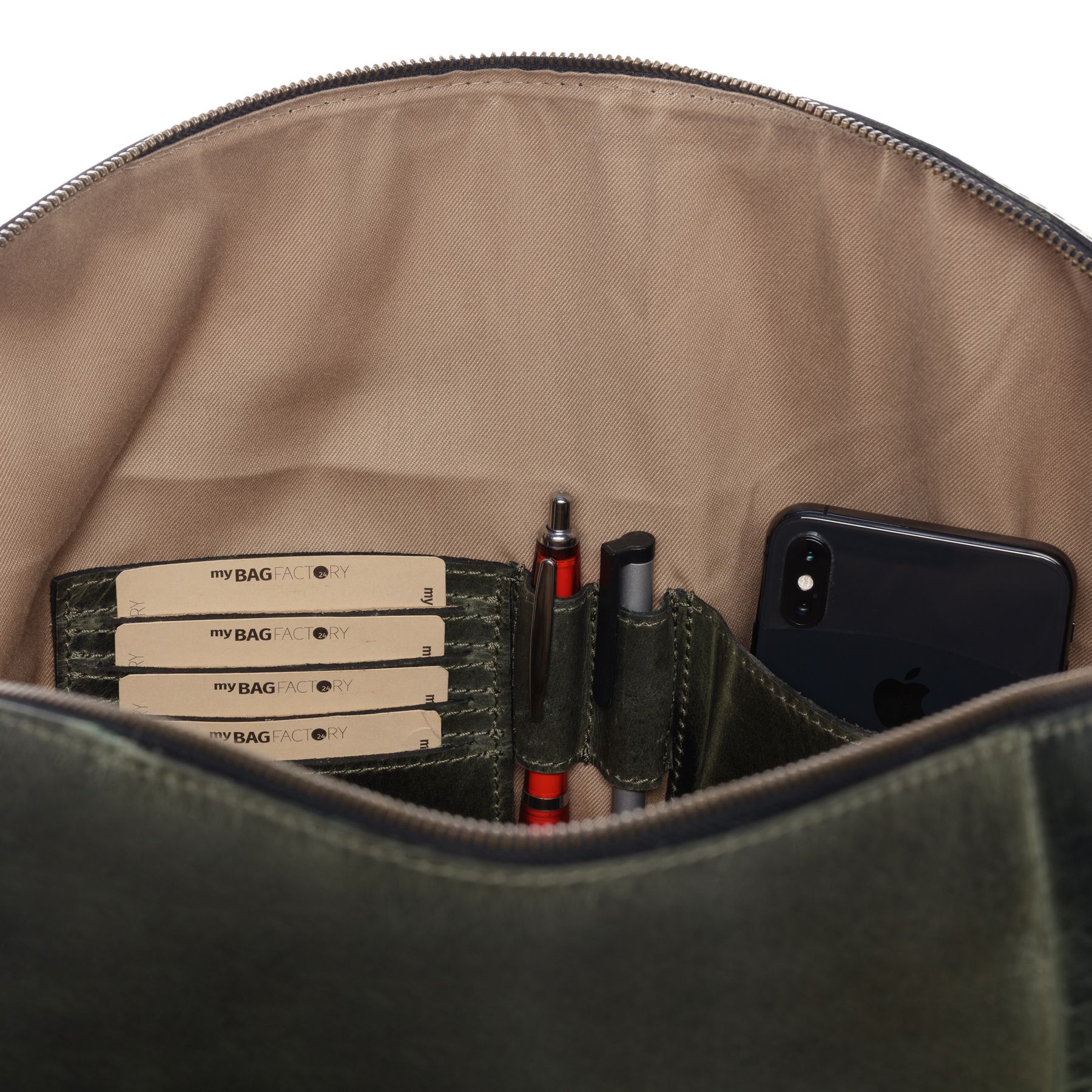 SID & VAIN Reisetasche Leder XL CHAD green-vintage 20793