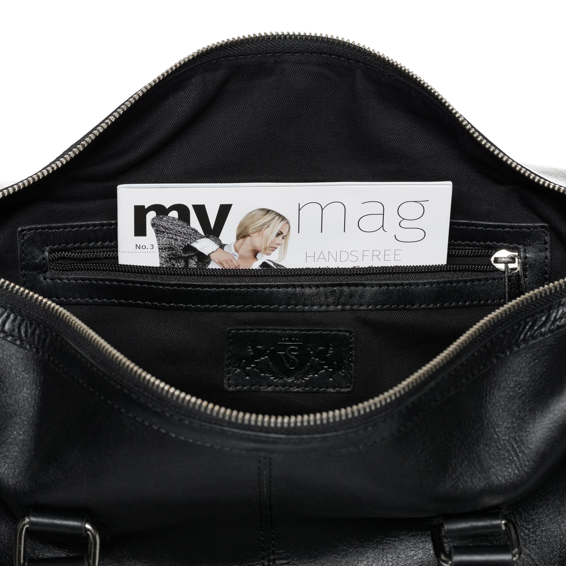 SID & VAIN Reisetasche Weekender Leder SEATTLE schwarz 27556