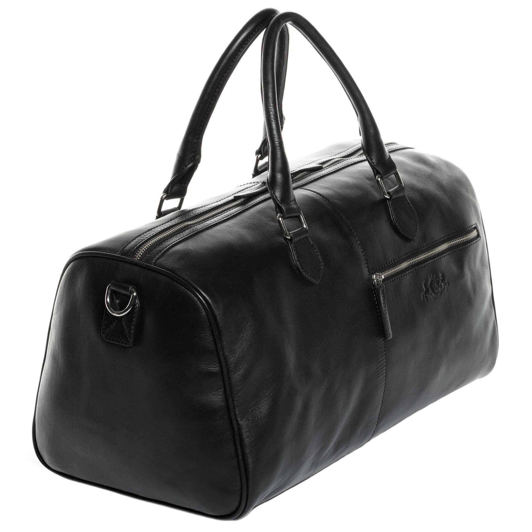 SID & VAIN Weekender Leather SEATTLE black travel bag