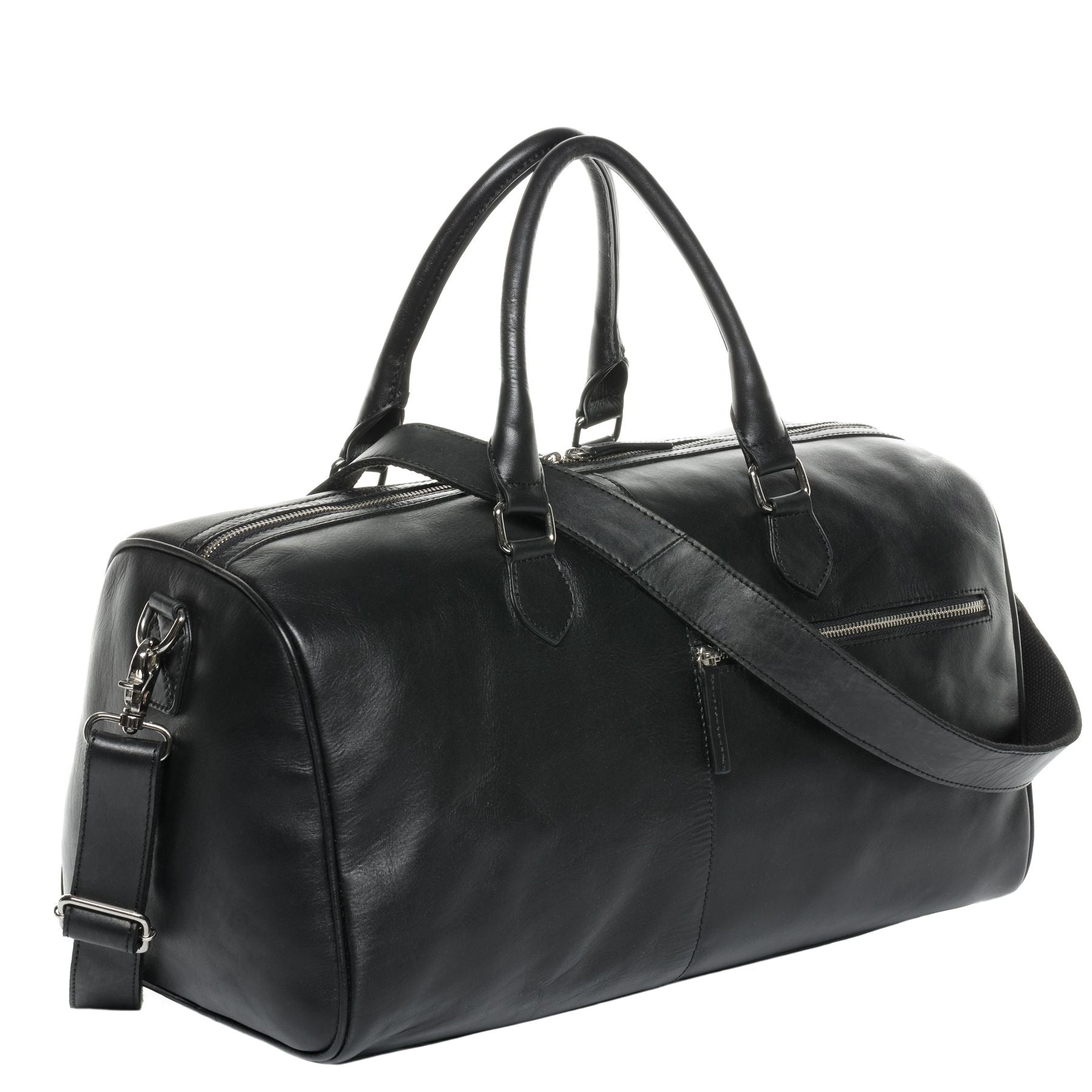 SID & VAIN Reisetasche Weekender Leder SEATTLE schwarz 27560