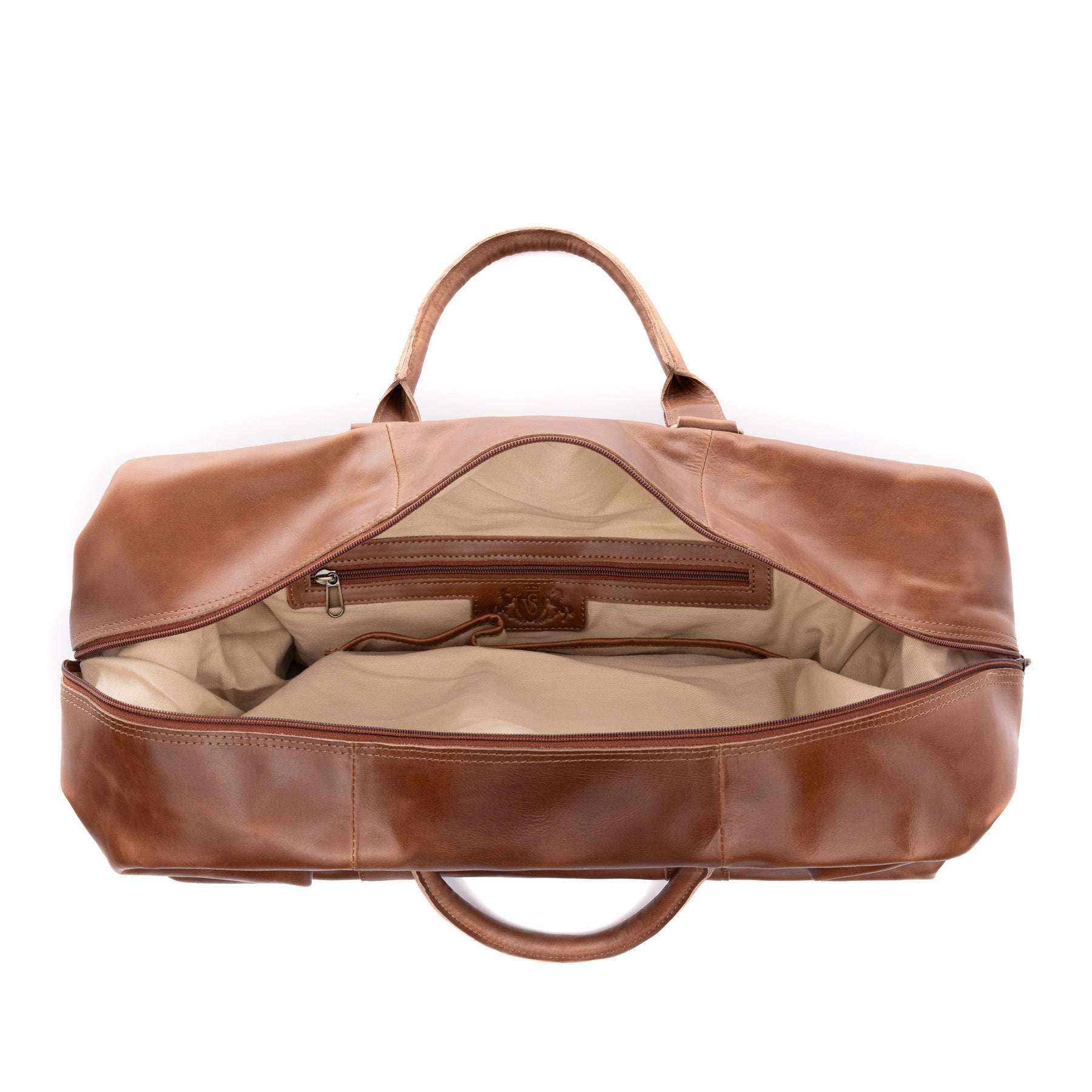 SID & VAIN Weekender Leder JEREMY Hellbraun Reisetasche 7