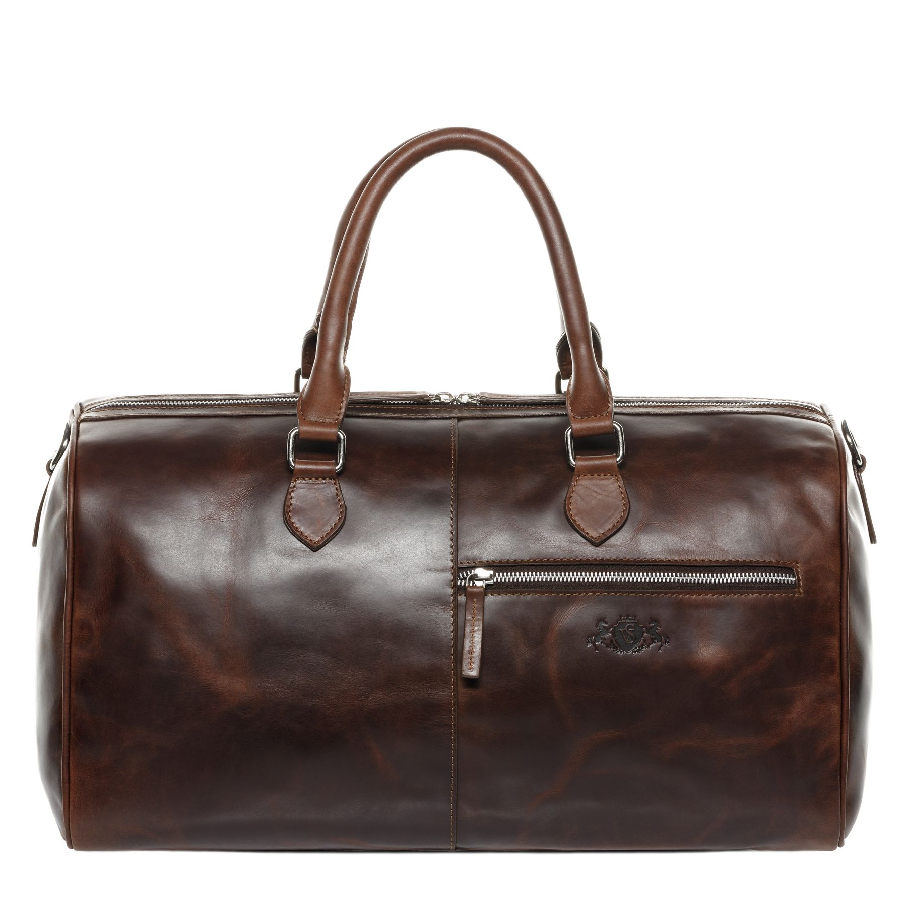 SID & VAIN Reisetasche Weekender Leder SEATTLE braun-cognac 27644