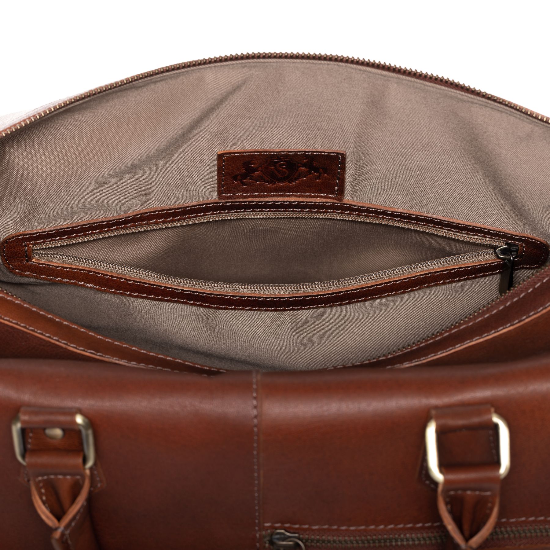 SID & VAIN Reisetasche Weekender Leder SEATTLE chestnut 34538
