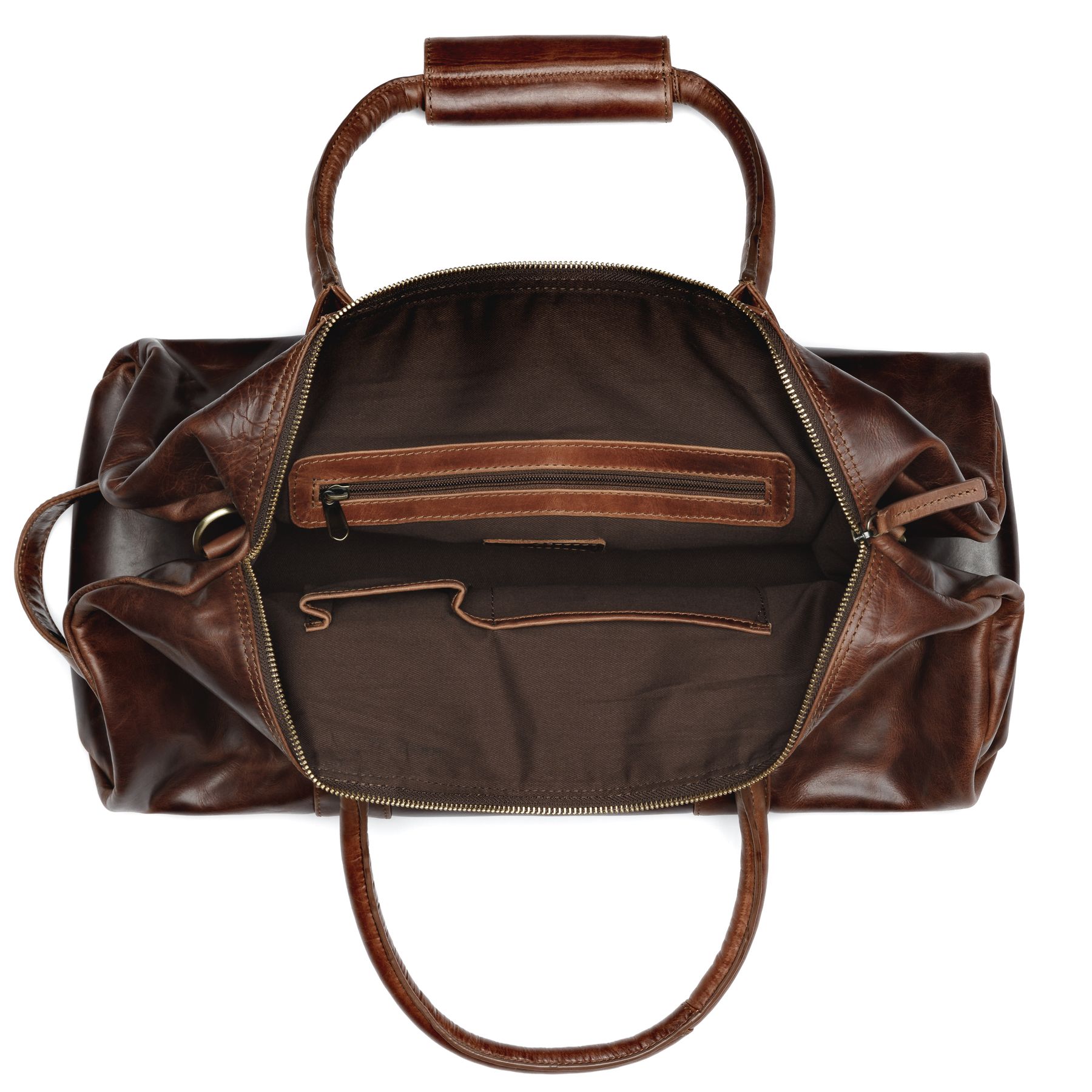 SID & VAIN Reisetasche Weekender Leder VANCOUVER brown-46-cm 28106