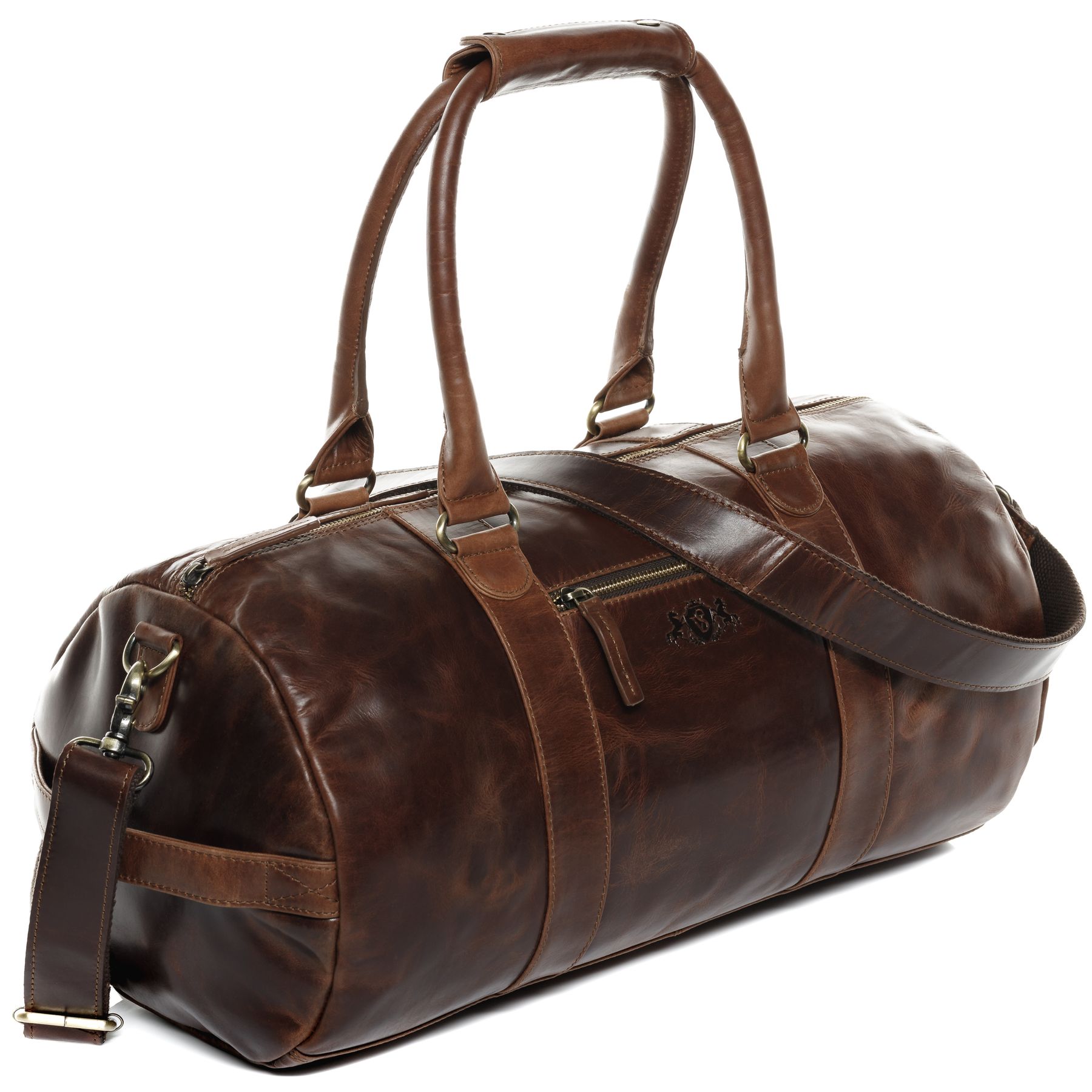 SID & VAIN Reisetasche Weekender Leder VANCOUVER brown-46-cm 28105