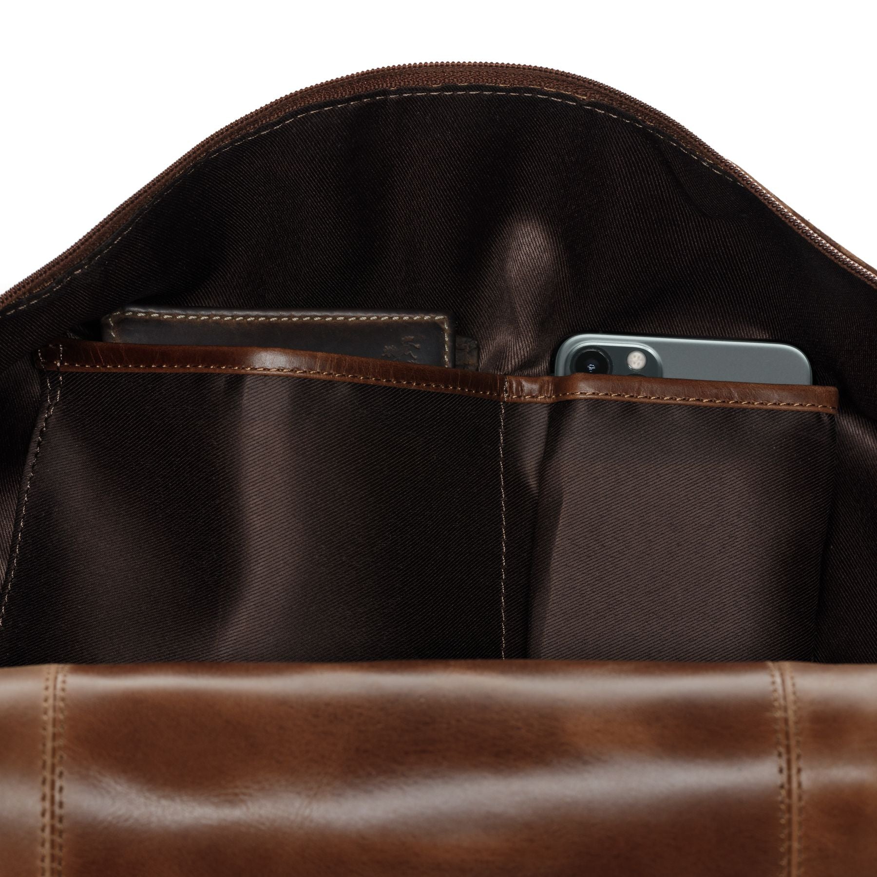 SID & VAIN Reisetasche Weekender Leder YALE light-brown 27537