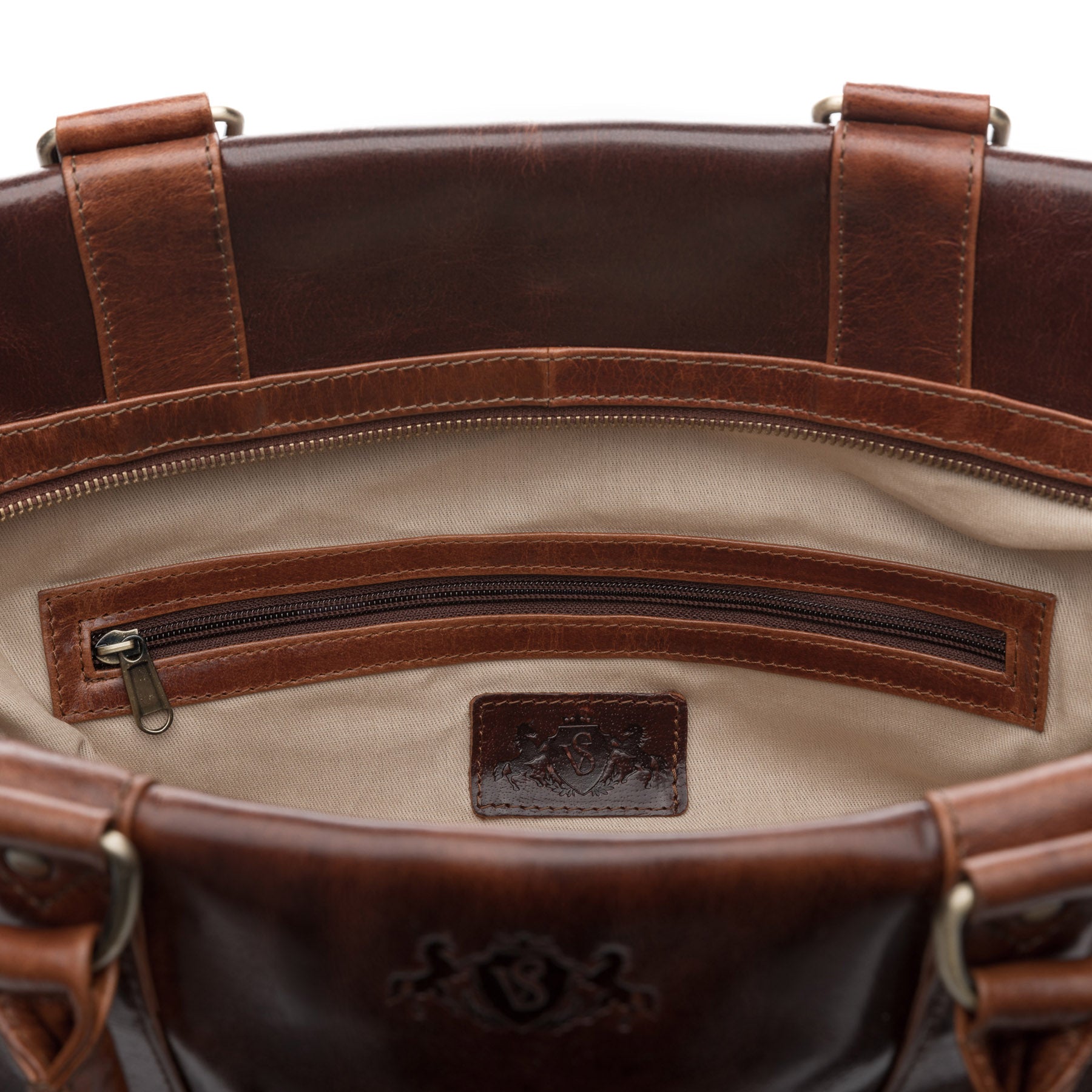 SID & VAIN Reisetasche Leder AUSTIN tan 38927