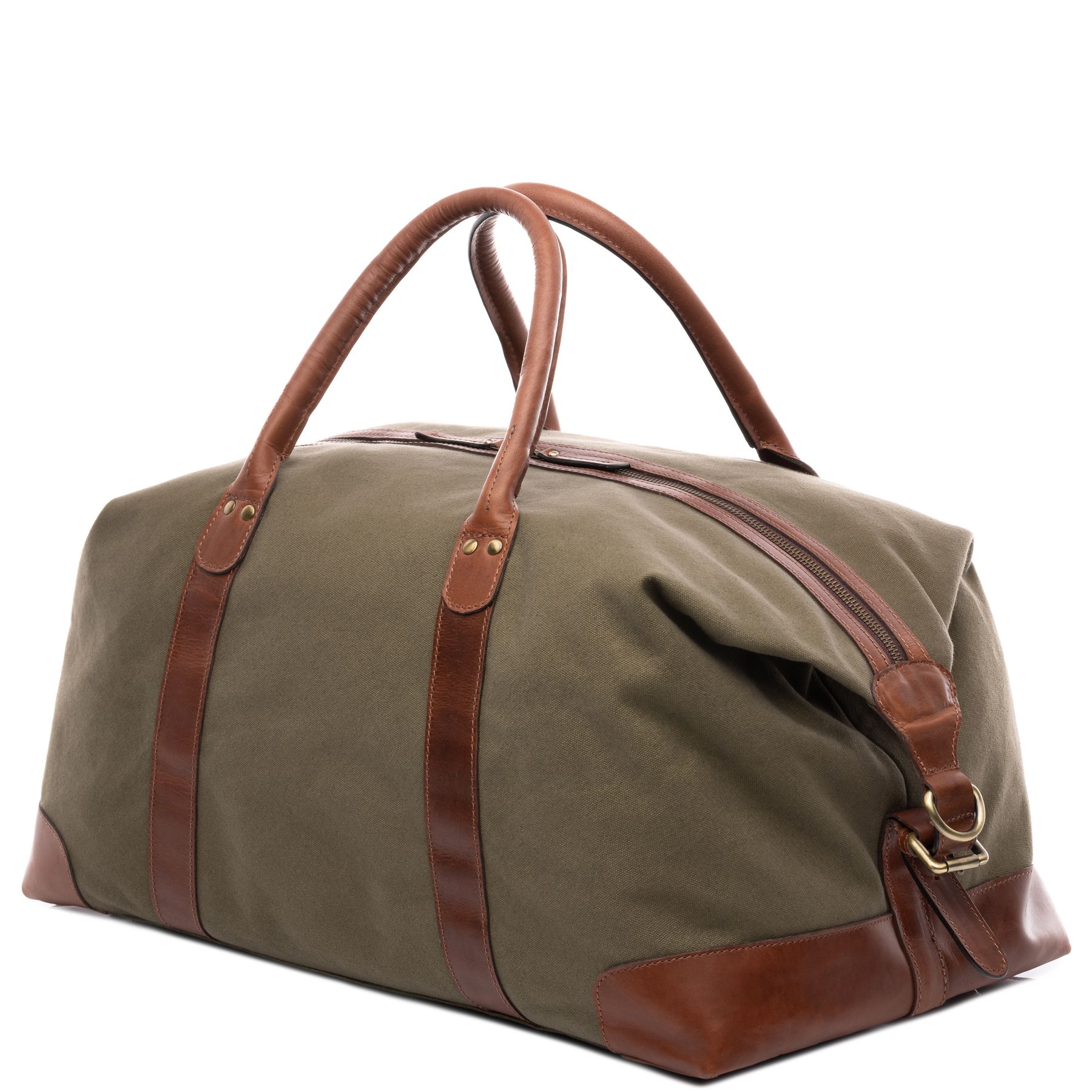 SID & VAIN Reisetasche Canvas LENNOX Weekender blau olive 44855