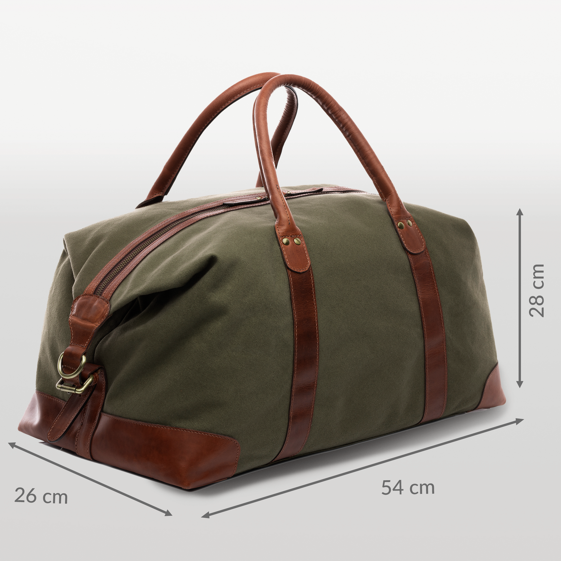 SID & VAIN Reisetasche Canvas LENNOX Weekender blau olive 13