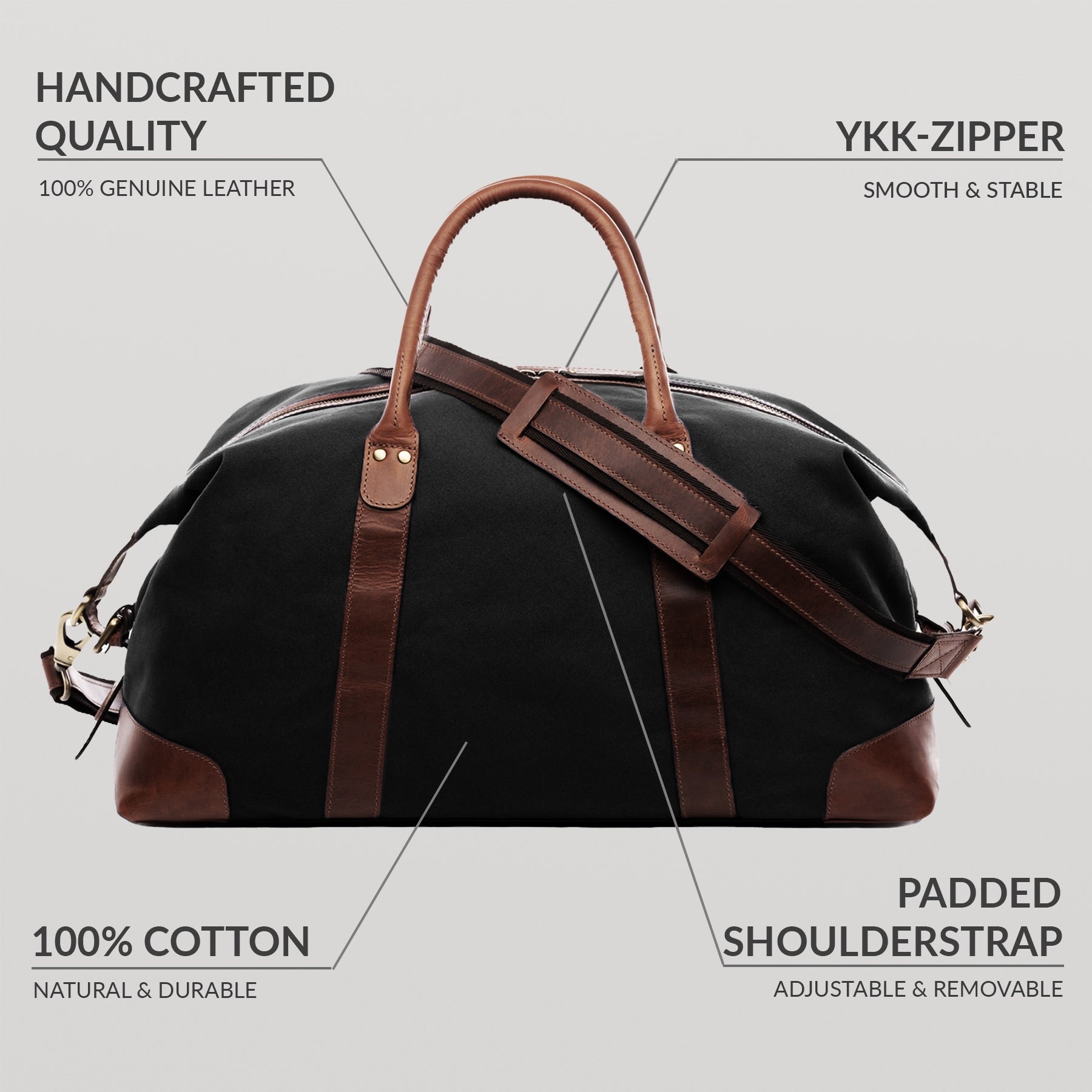 6456-SID & VAIN travel-l - L - H-75 - Lennox -brown CANVAS-PULL-UP-feature