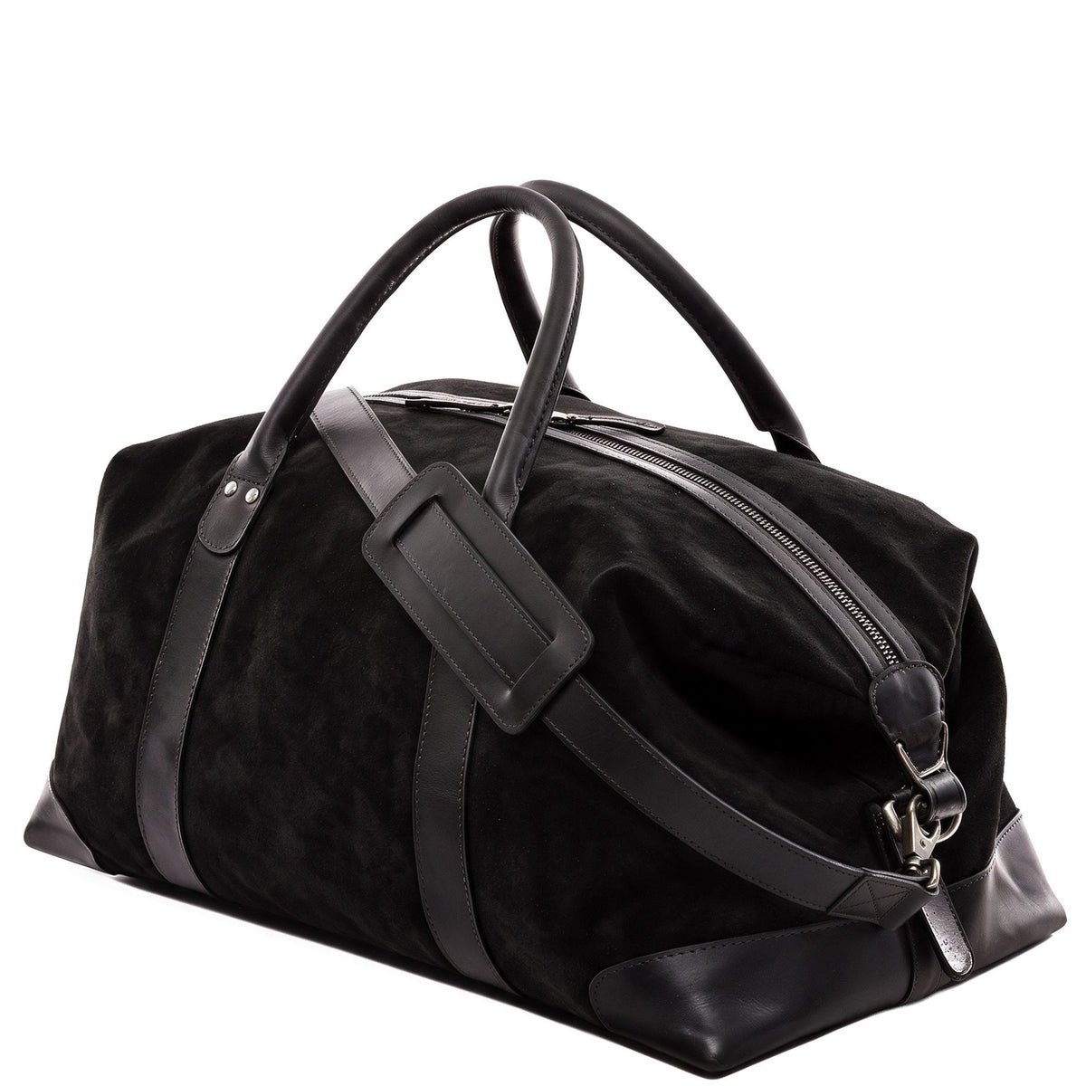 Wildleder Reisetasche Lennox schwarz Gallerie
