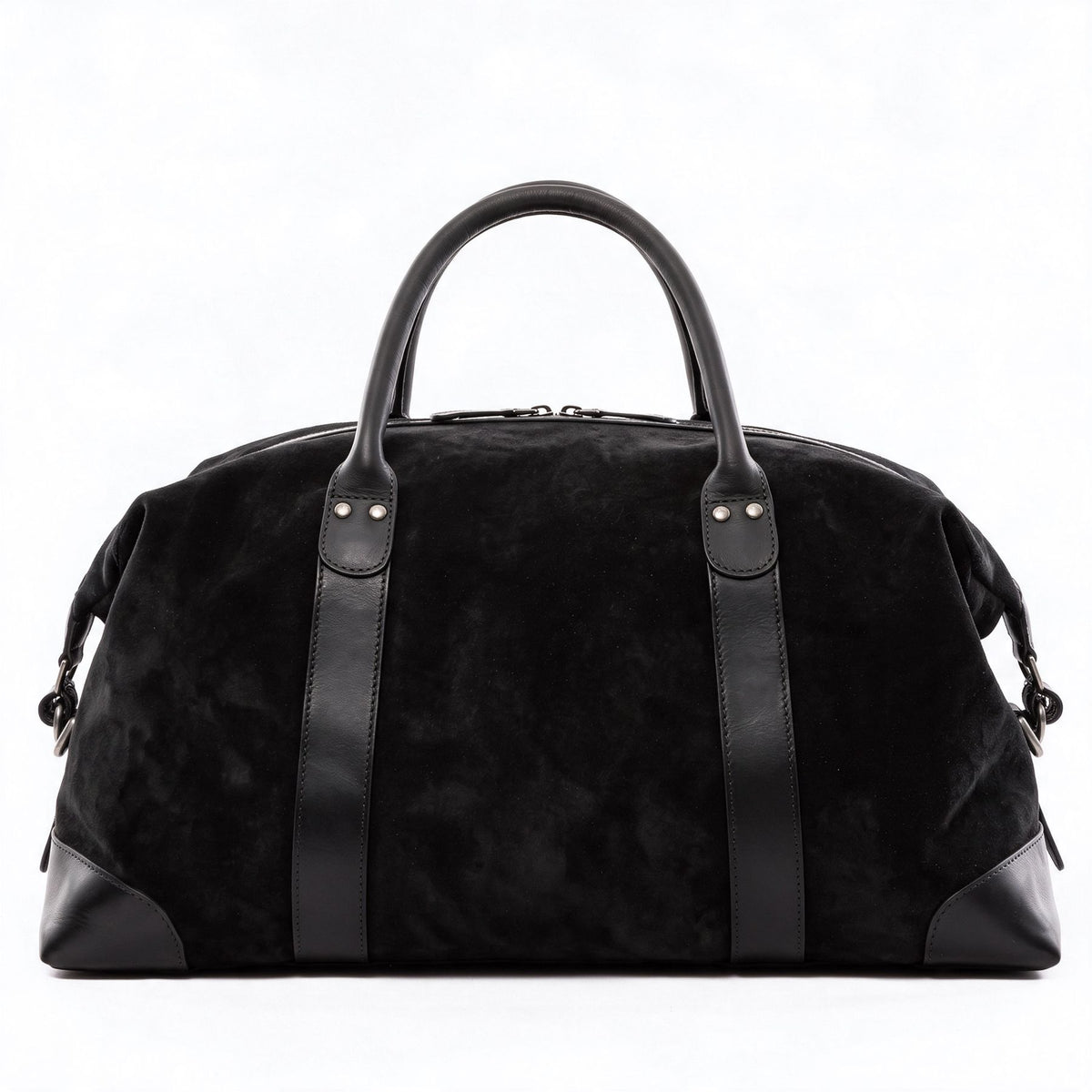 Wildleder Reisetasche Lennox schwarz Frontal
