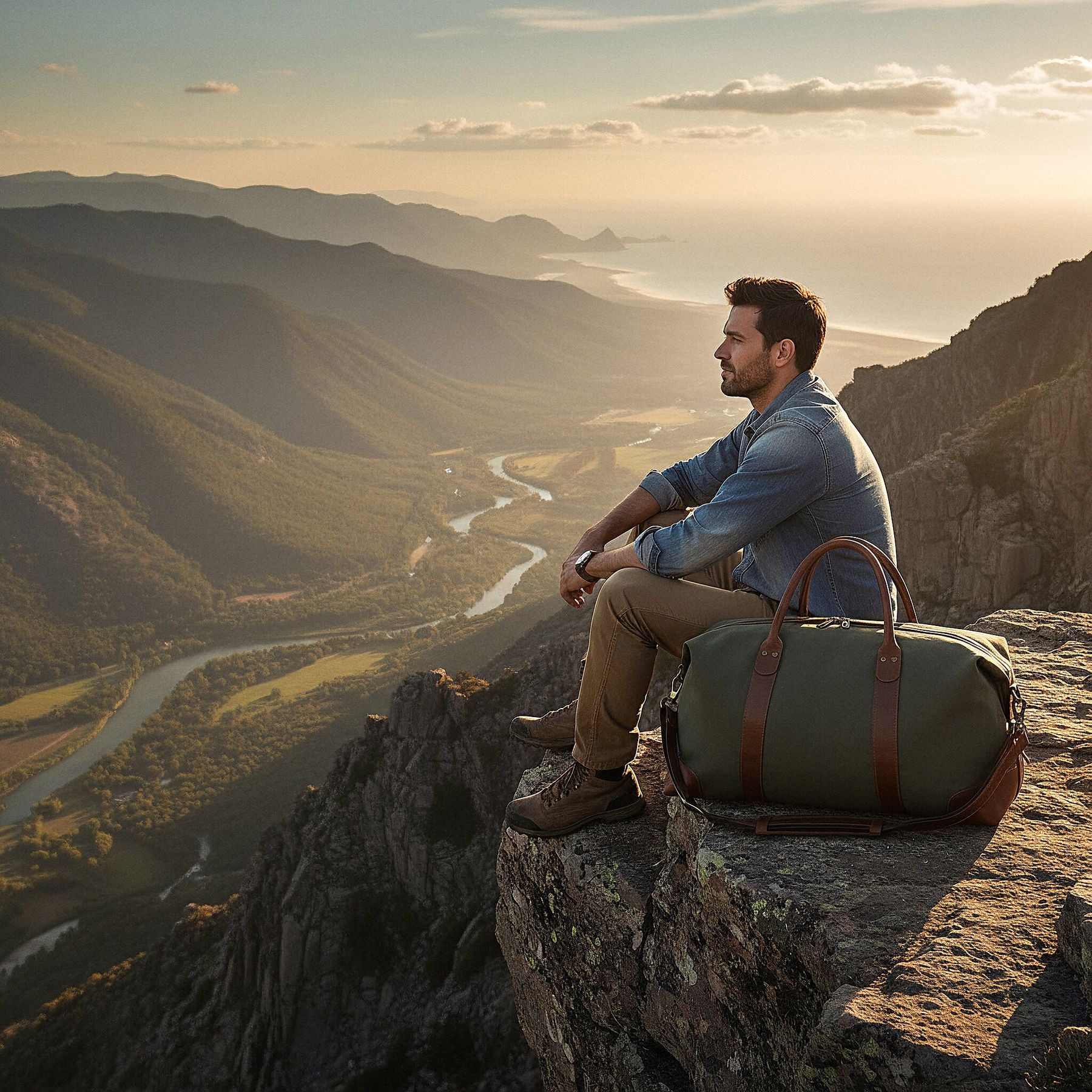 SID & VAIN Reisetasche Canvas LENNOX Weekender olive 55190