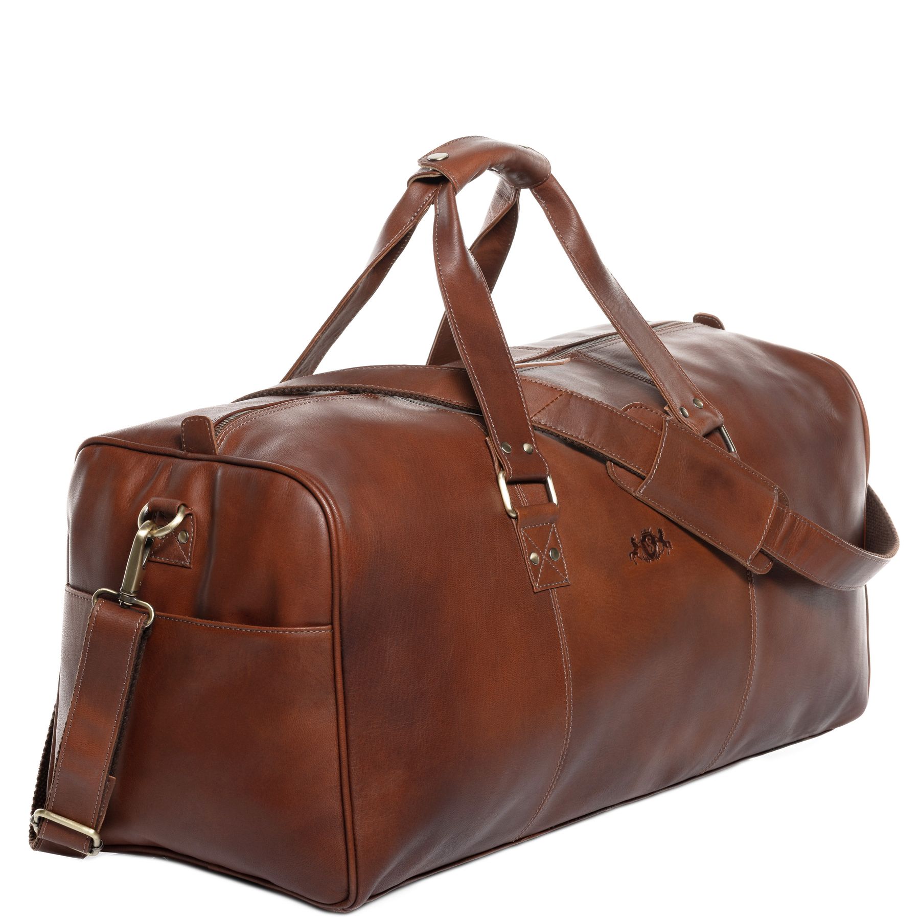SID & VAIN Reisetasche groß Leder XXL LINUS chestnut 34672