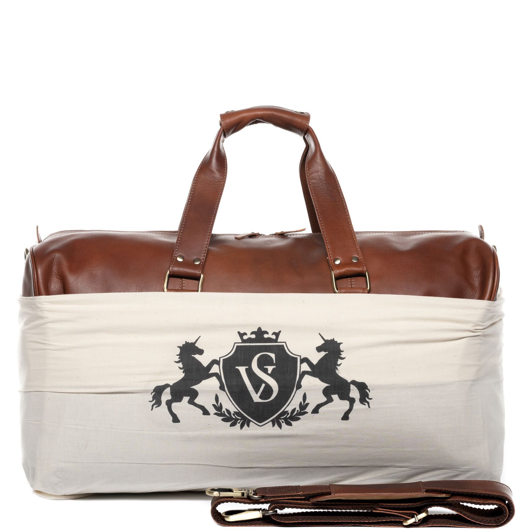 SID & VAIN Reisetasche groß Leder XXL LINUS chestnut 34674